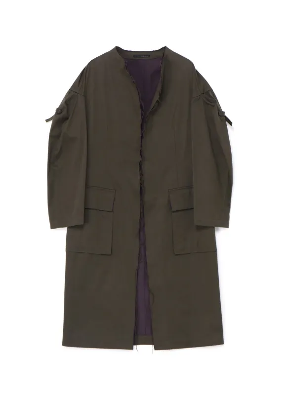 DOUBLE FACED TWILL NO COLLAR COAT sold by Yohji Yamamoto