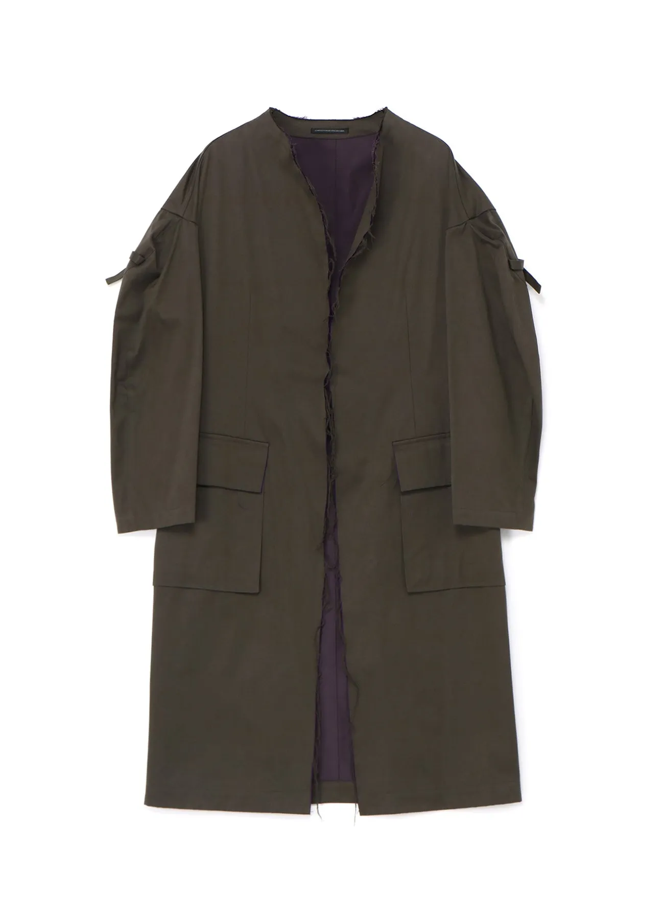 DOUBLE FACED TWILL NO COLLAR COAT sold by Yohji Yamamoto