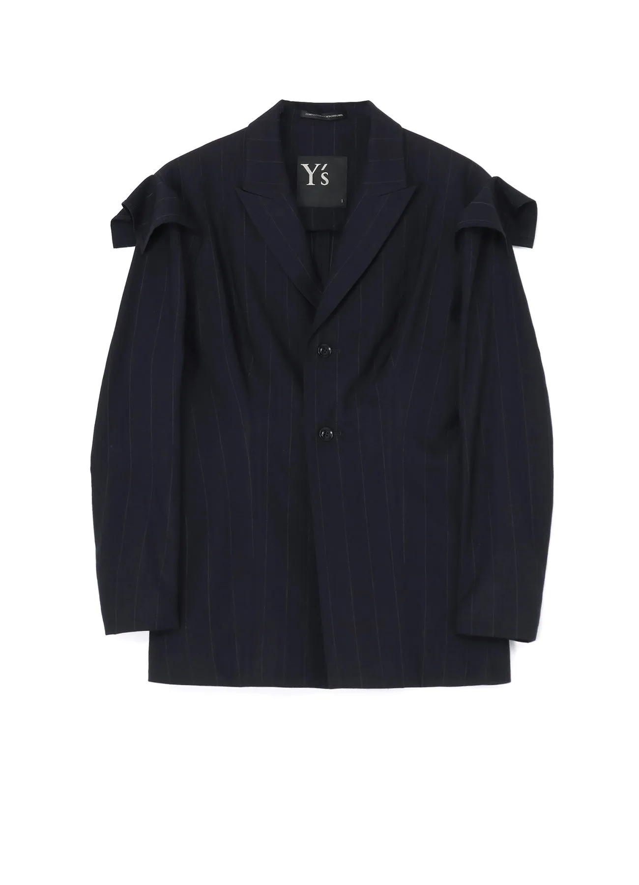 W/RY LIGHT STRIPE SLEEVE HANG CLOTH JACKET sold by Yohji Yamamoto
