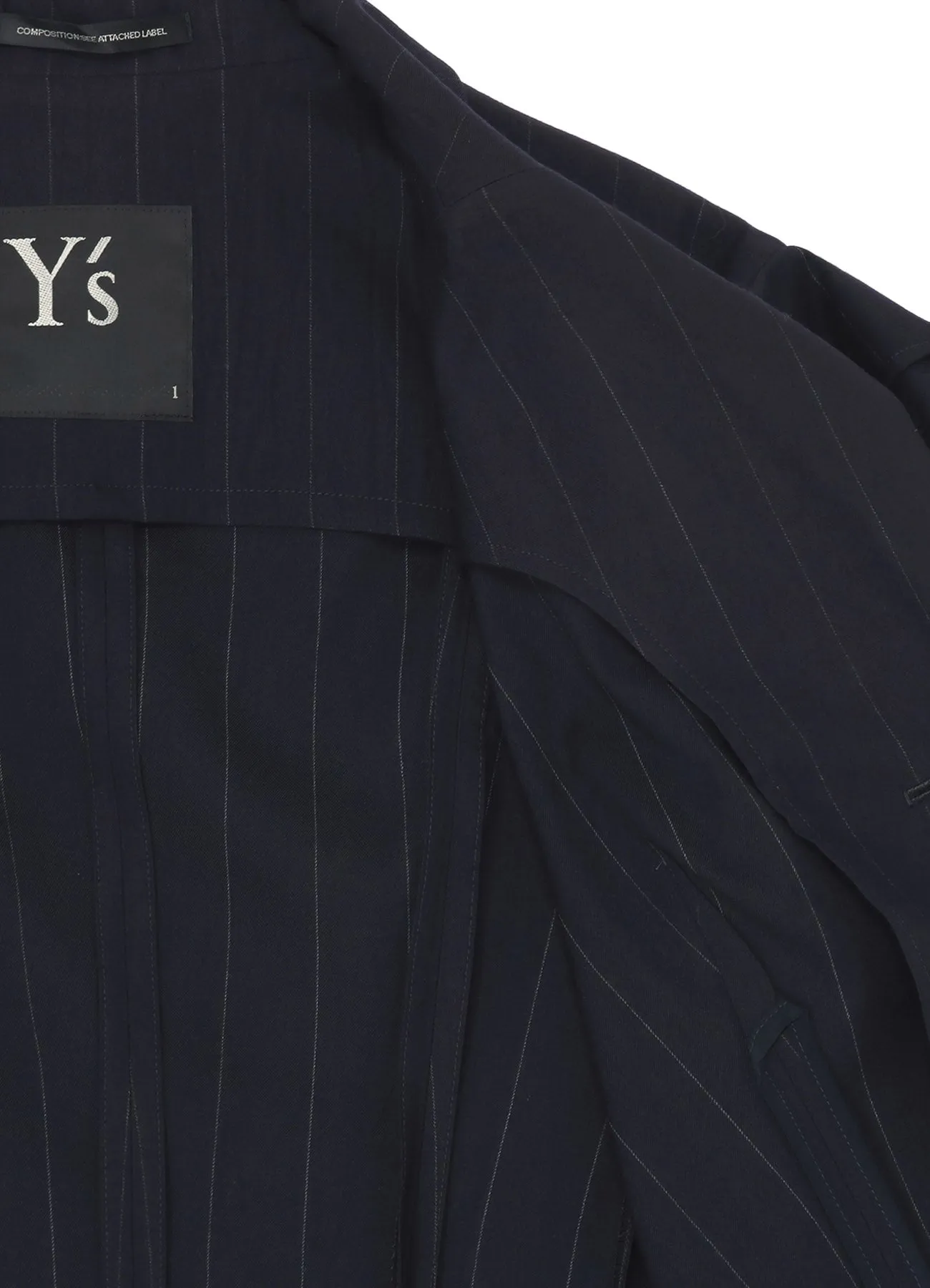 W/RY LIGHT STRIPE SLEEVE HANG CLOTH JACKET sold by Yohji Yamamoto product image thumbnail 4