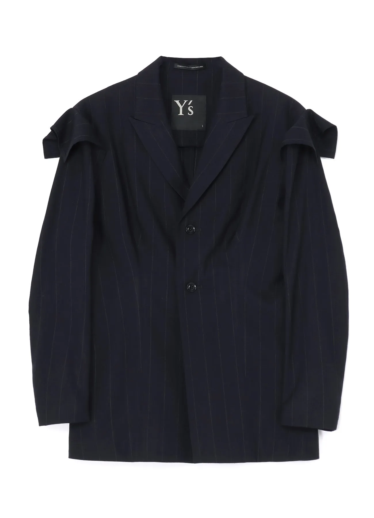 W/RY LIGHT STRIPE SLEEVE HANG CLOTH JACKET sold by Yohji Yamamoto product image thumbnail 2