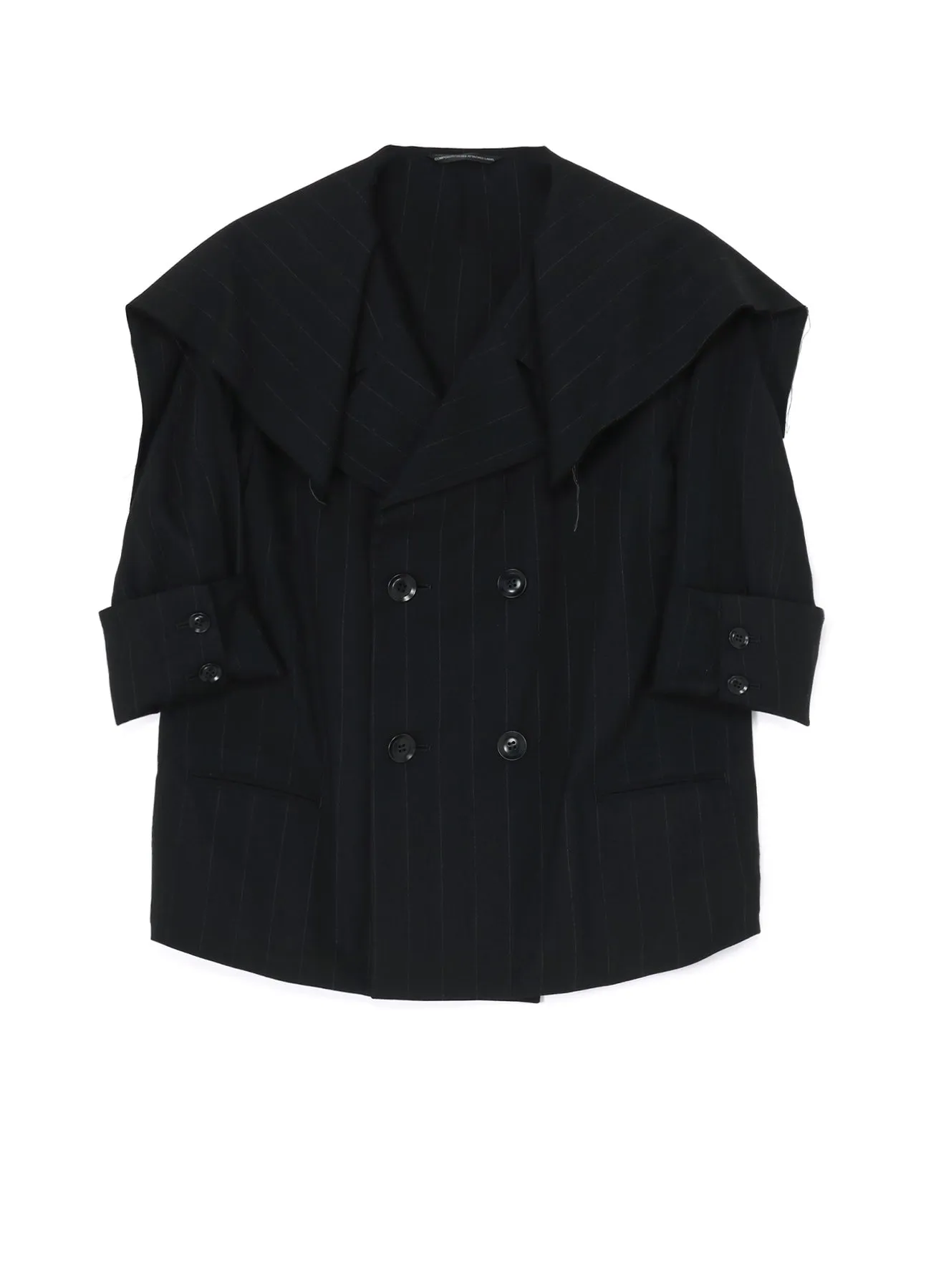 W/RY LIGHT STRIPE SAILOR COLLAR JACKET sold by Yohji Yamamoto