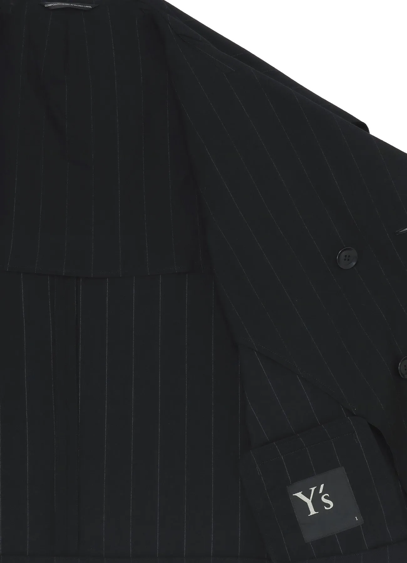 W/RY LIGHT STRIPE SAILOR COLLAR JACKET sold by Yohji Yamamoto product image thumbnail 4