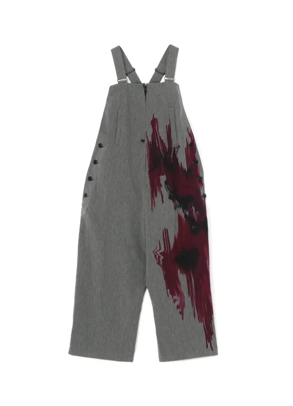 MINI HERRINGBONE BUTTERFLY PRINT SALOPETTES sold by Yohji Yamamoto