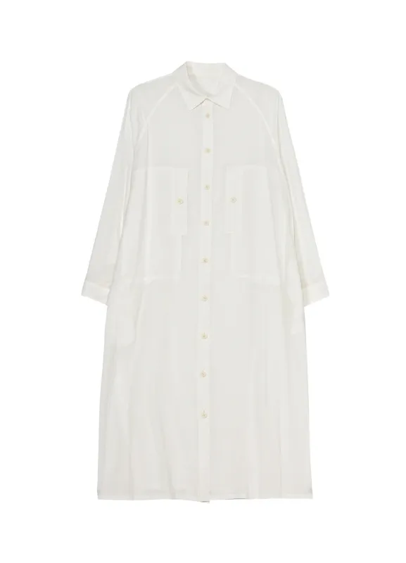 RY/LI SHEETING CHEST POCKET DRESS sold by Yohji Yamamoto
