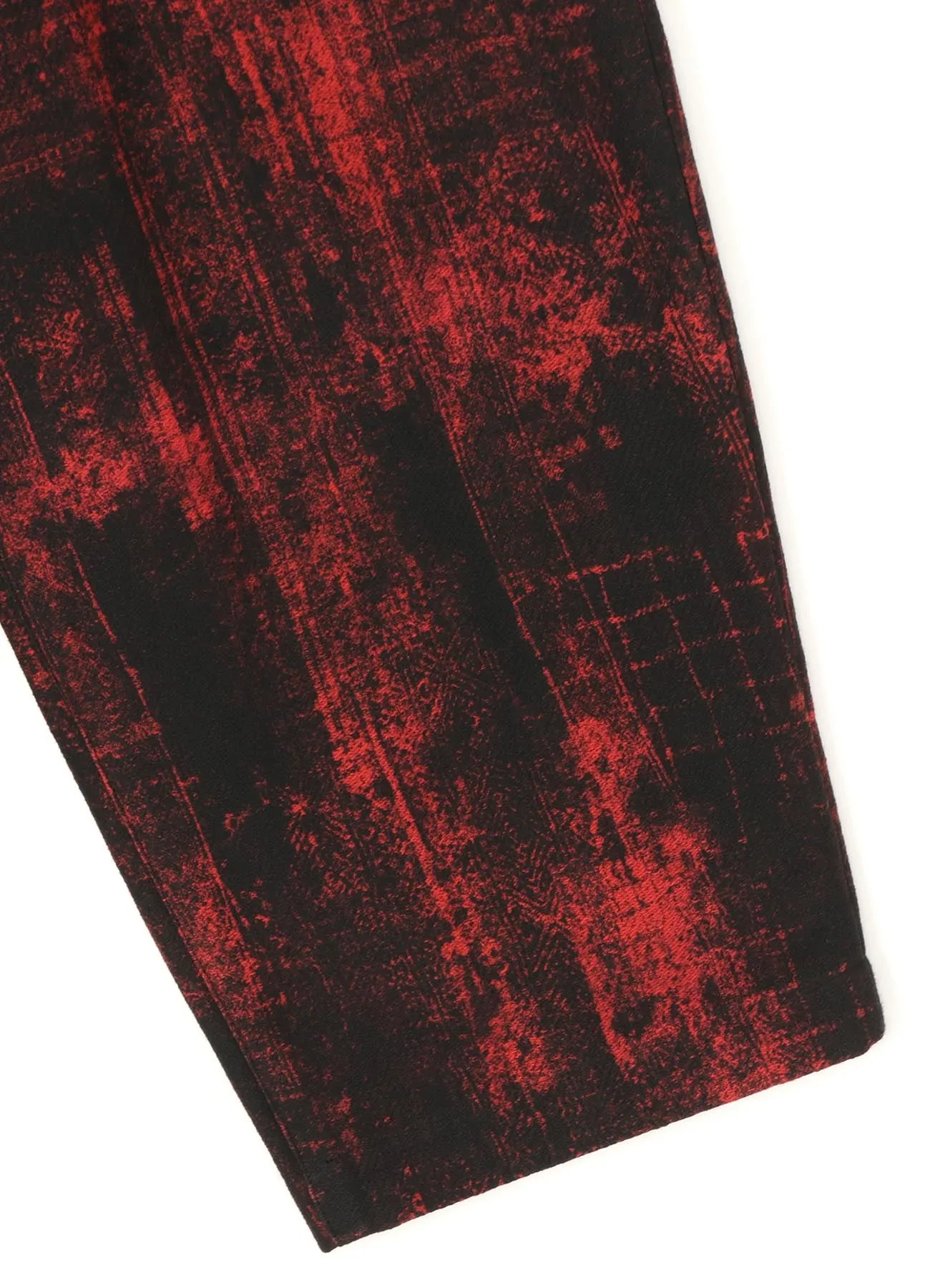 PRINTED COTTON SINGLE PLEATED WIDE LEG PANTS sold by Yohji Yamamoto product image thumbnail 5
