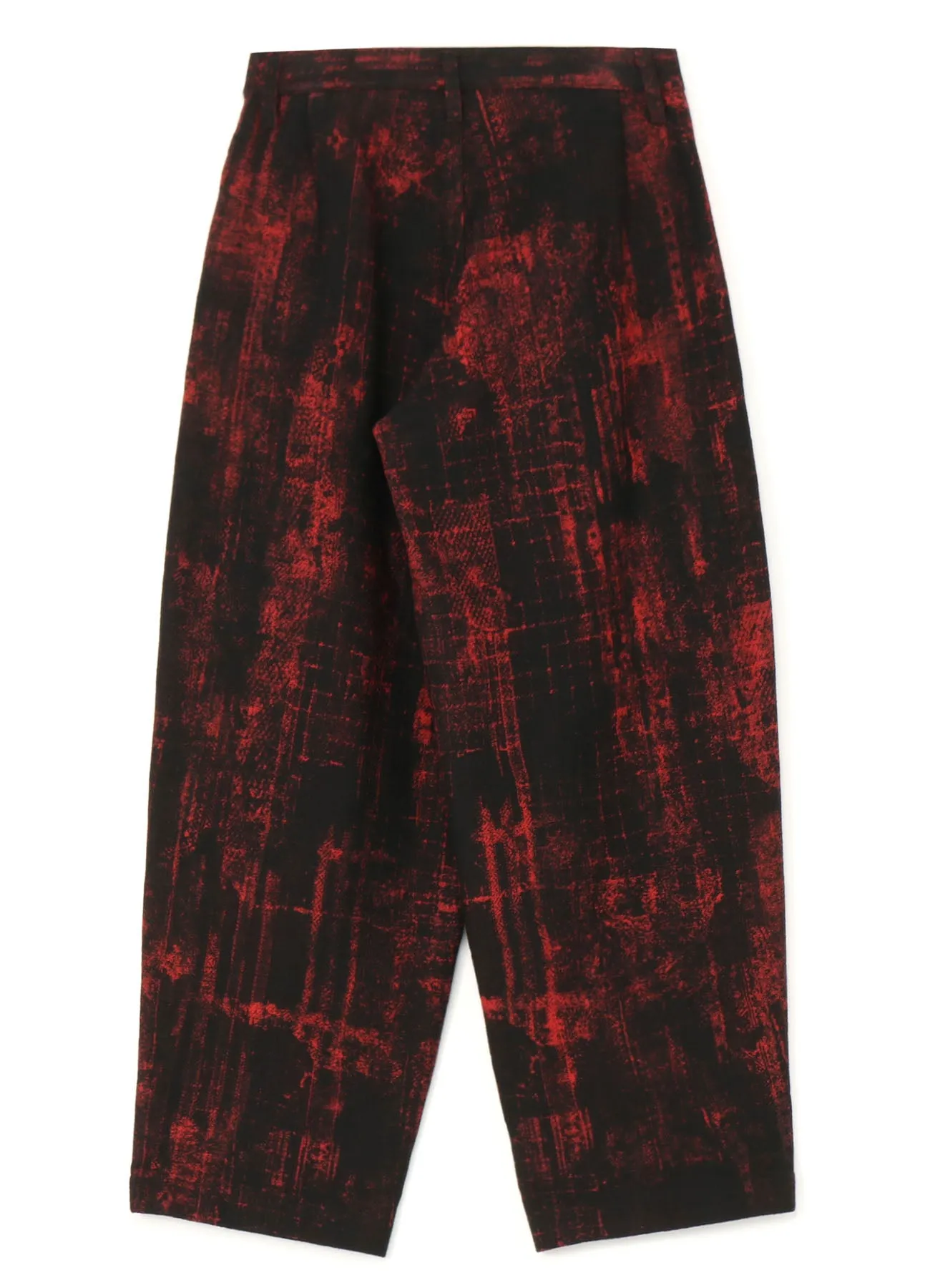 PRINTED COTTON SINGLE PLEATED WIDE LEG PANTS sold by Yohji Yamamoto product image thumbnail 3