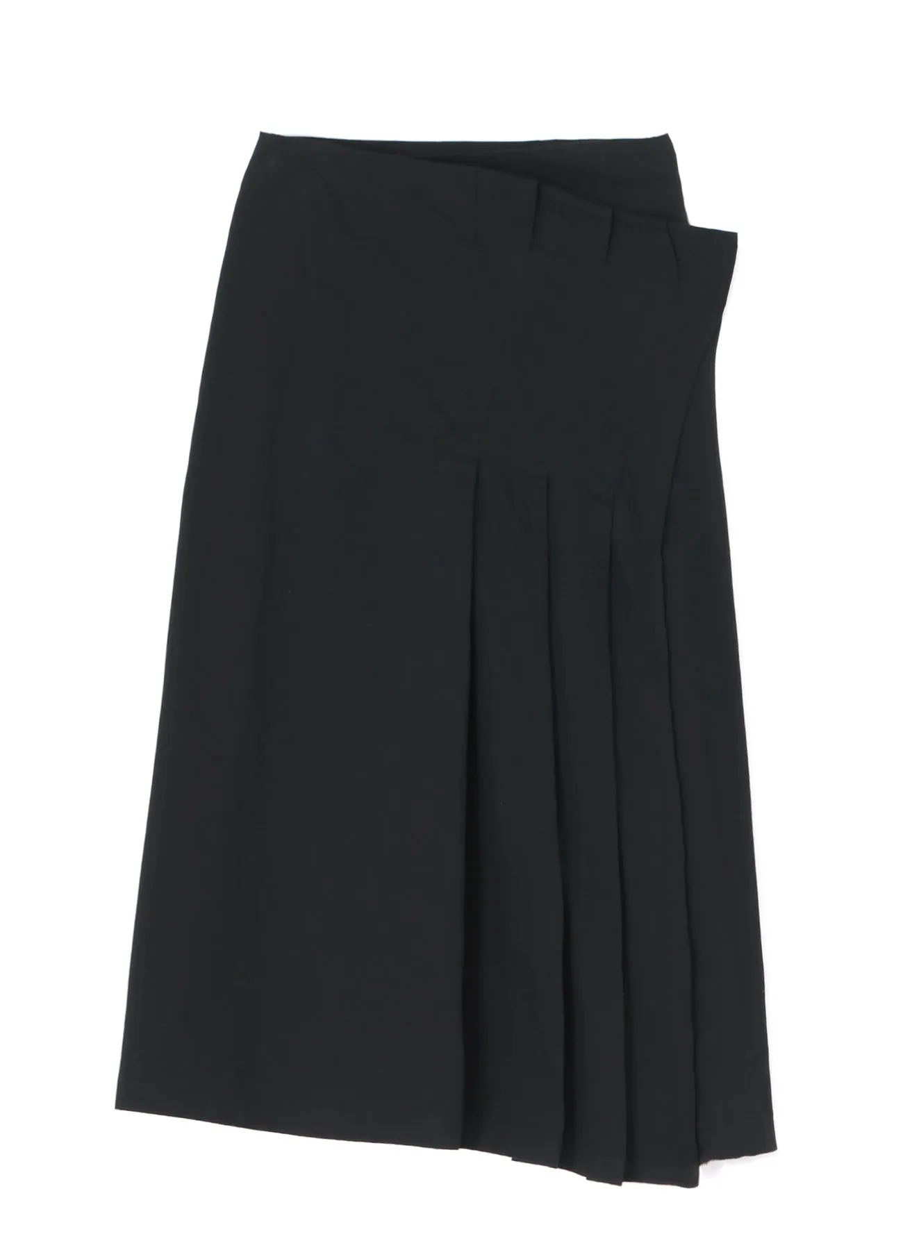 LIGHT TWILL COTTON PLEATED WRAP SKIRT sold by Yohji Yamamoto product image thumbnail 2