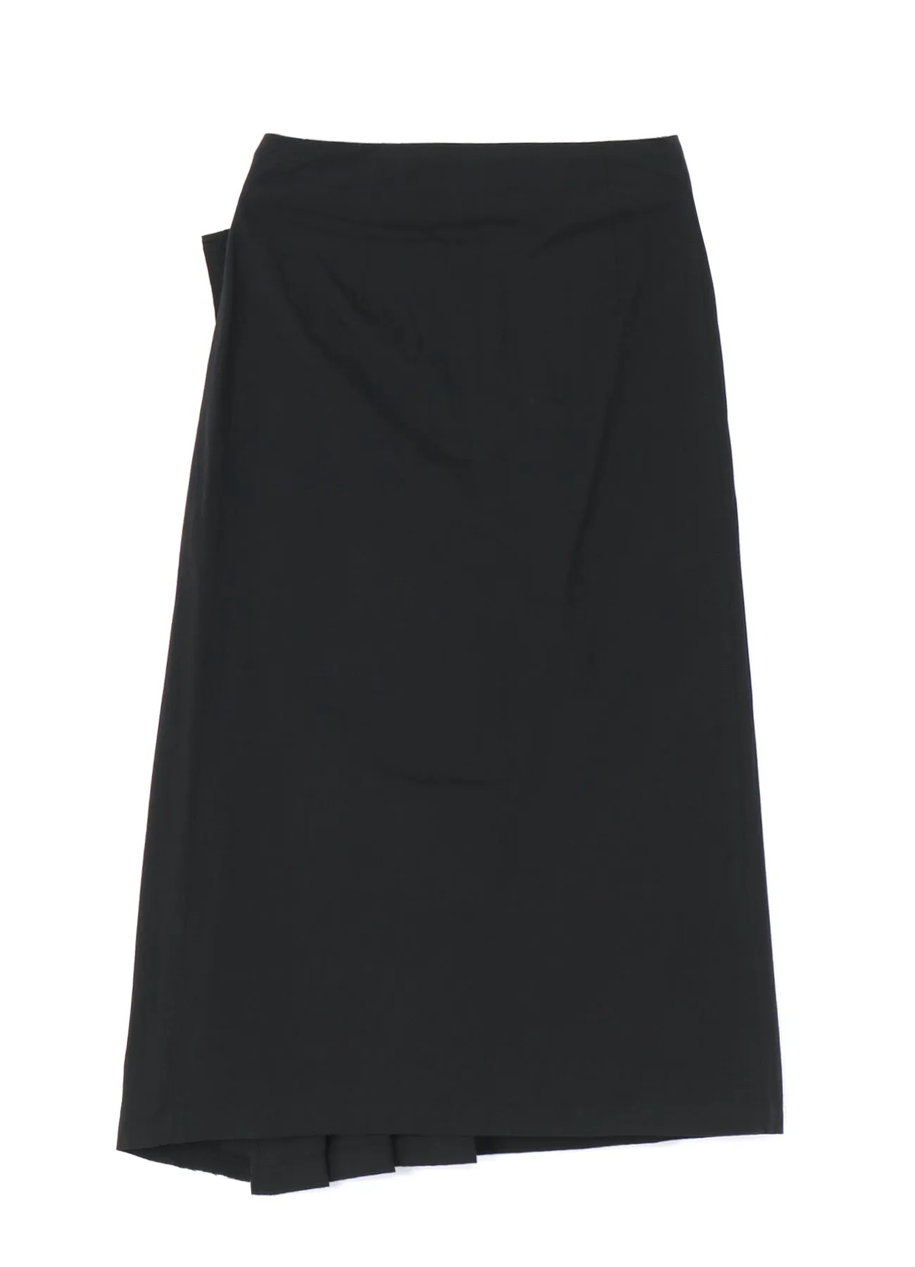 LIGHT TWILL COTTON PLEATED WRAP SKIRT sold by Yohji Yamamoto product image thumbnail 3