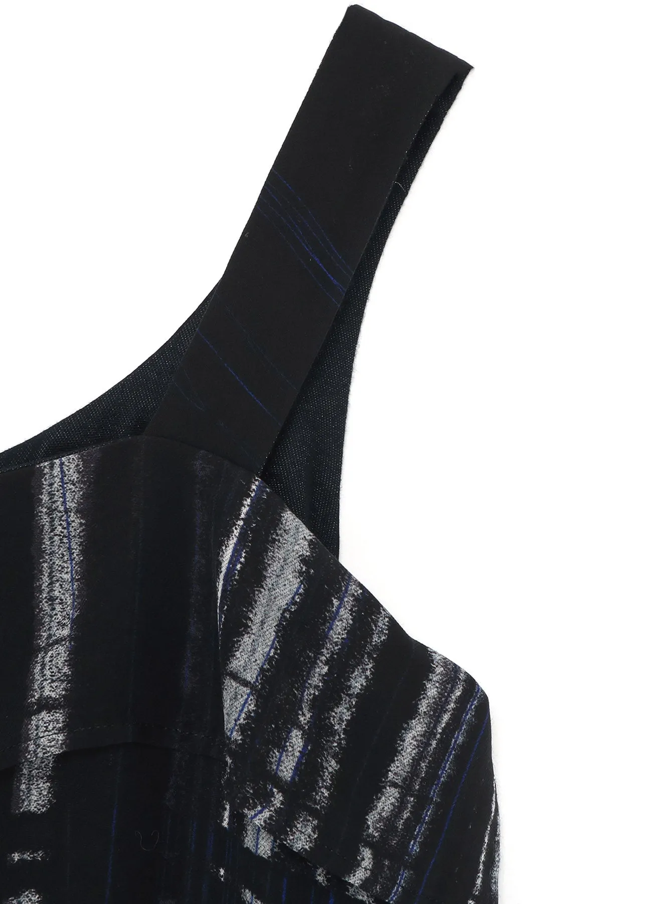 CU/RY HAND PAINTED PLAID PRINT LACE UP BLOUSE sold by Yohji Yamamoto product image thumbnail 5