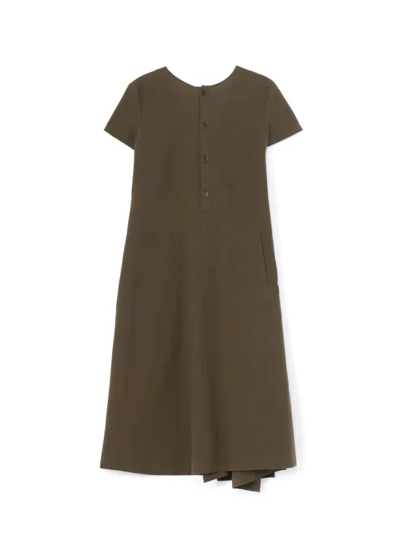 COTTON FLAX POPLIN BACK TIE DRESS sold by Yohji Yamamoto