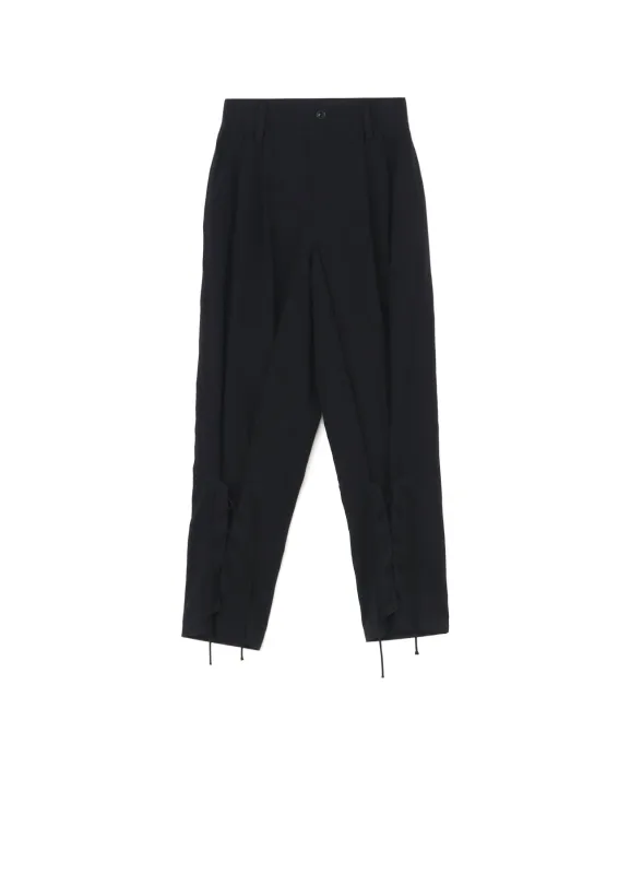 PLAIN WEAVE DENIM LACE UP HEM PANTS sold by Yohji Yamamoto