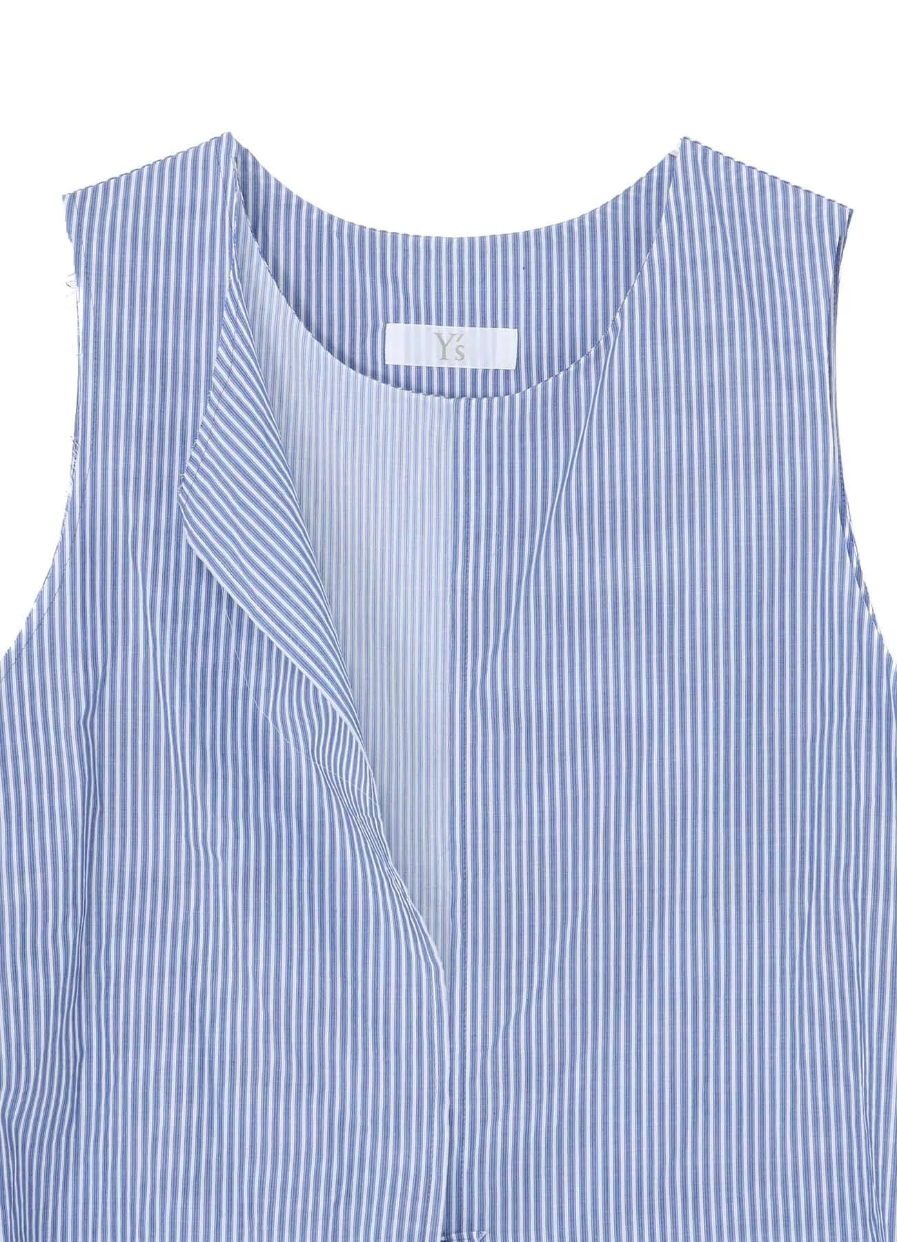 COTTON STRIPE FRONT DRAPE BLOUSE sold by Yohji Yamamoto product image thumbnail 4