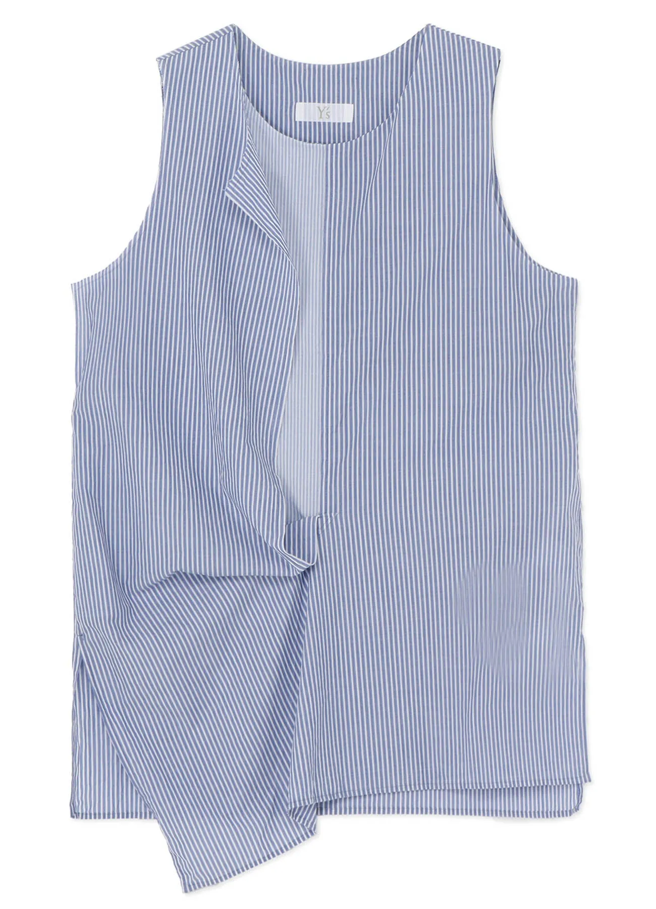 COTTON STRIPE FRONT DRAPE BLOUSE sold by Yohji Yamamoto product image thumbnail 2