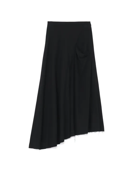 RAYON VIYELLA ASYMMETRIC SKIRT sold by Yohji Yamamoto