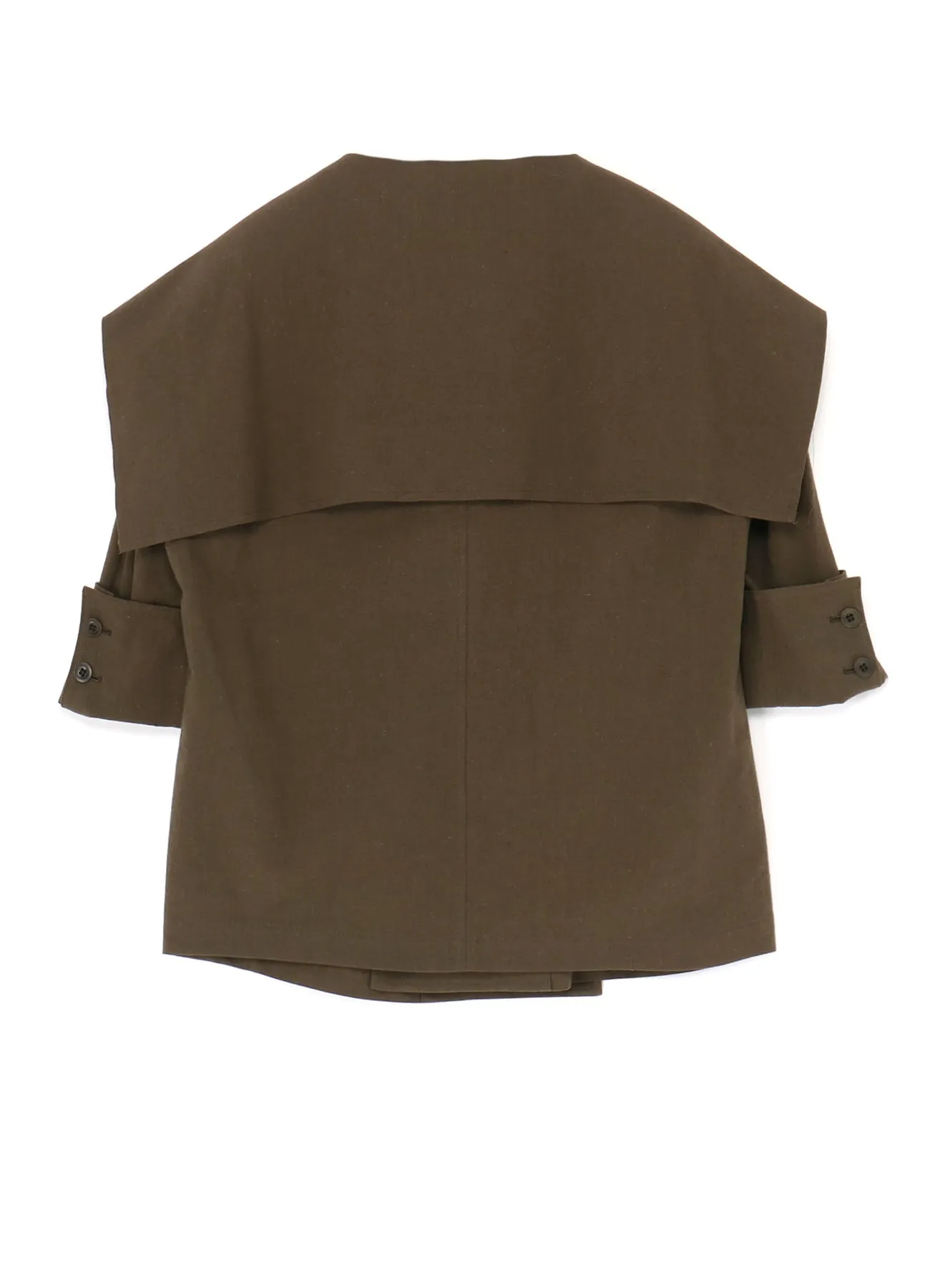 COTTON FLAX POPLIN SAILOR COLLAR JACKET sold by Yohji Yamamoto product image thumbnail 3