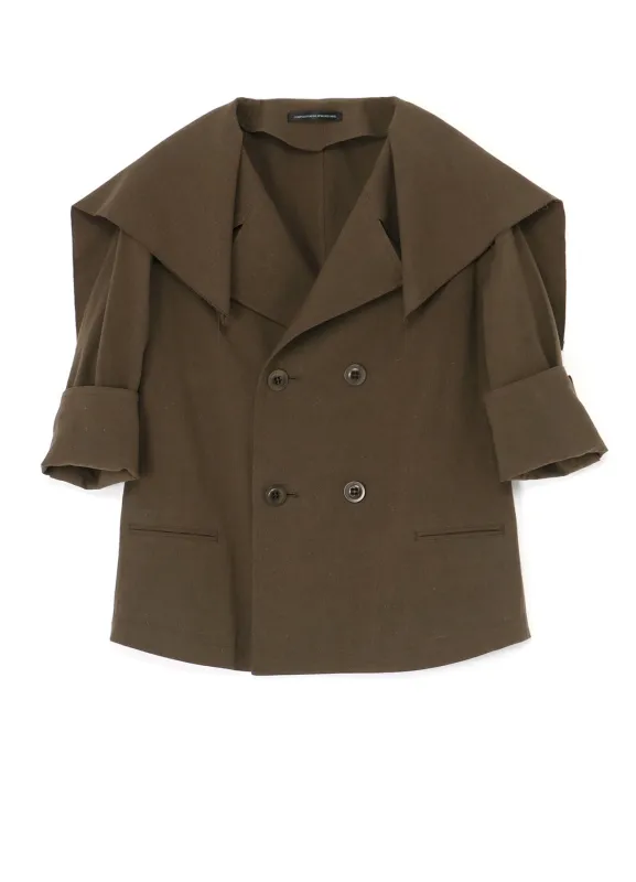 COTTON FLAX POPLIN SAILOR COLLAR JACKET sold by Yohji Yamamoto