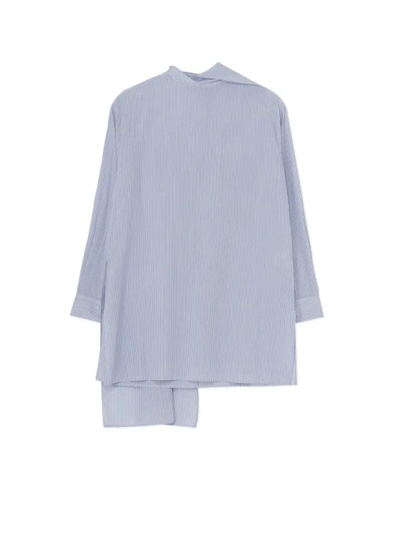 COTTON STRIPE BACK TIE BLOUSE sold by Yohji Yamamoto