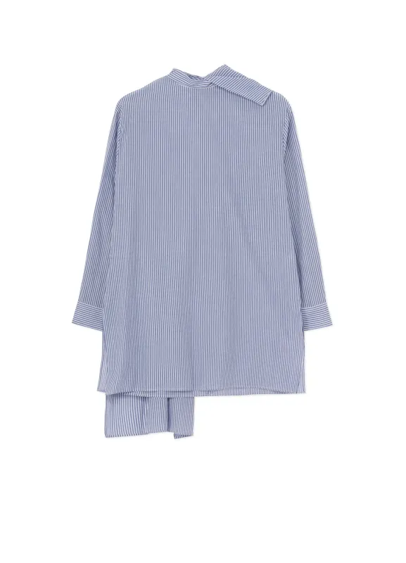 COTTON STRIPE BACK TIE BLOUSE made by Yohji Yamamoto