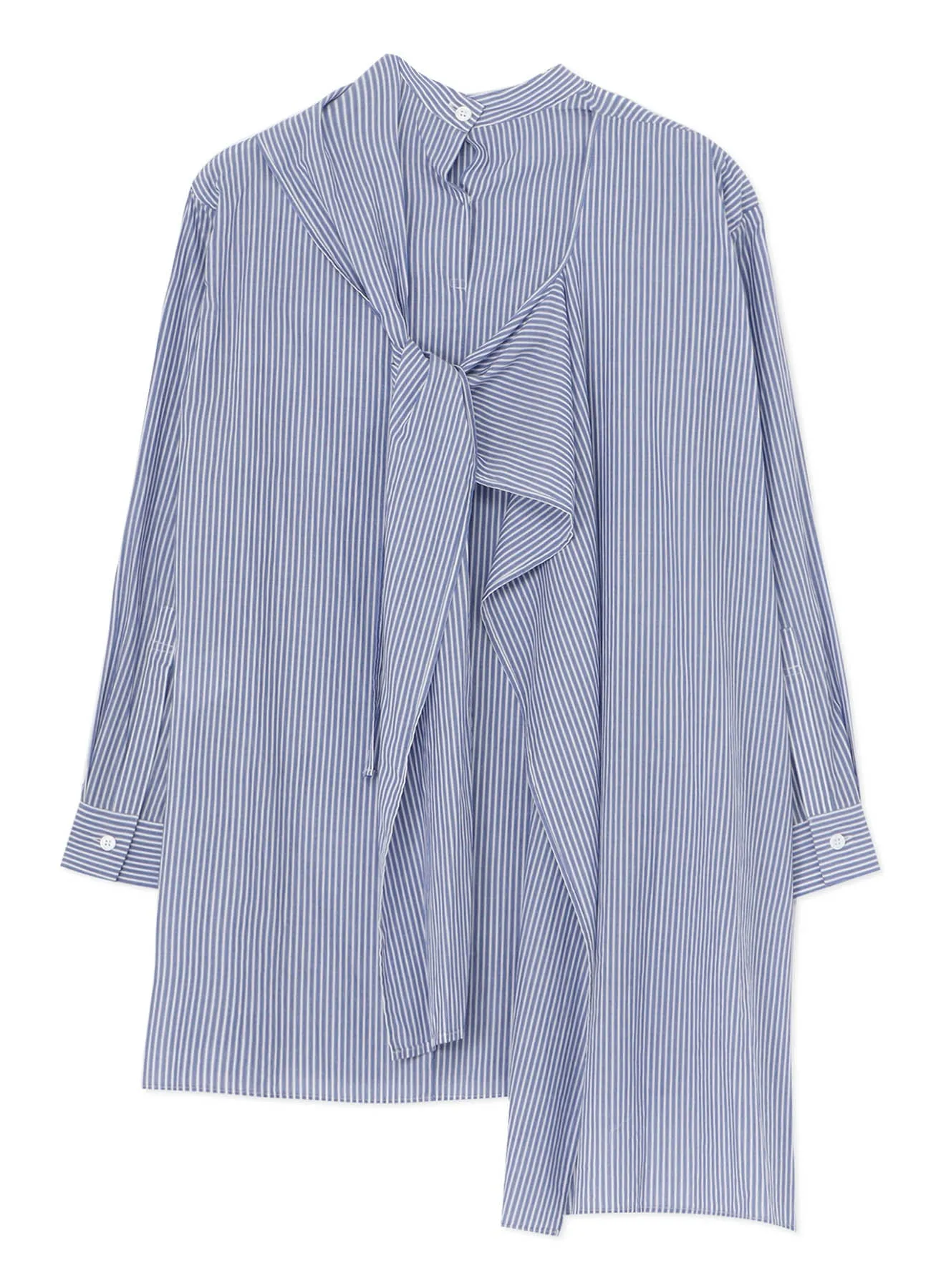 COTTON STRIPE BACK TIE BLOUSE sold by Yohji Yamamoto product image thumbnail 3