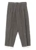 COTTON STRIPE INK DYED DOUBLE TUCK TAPERED PANTS sold by Yohji Yamamoto
