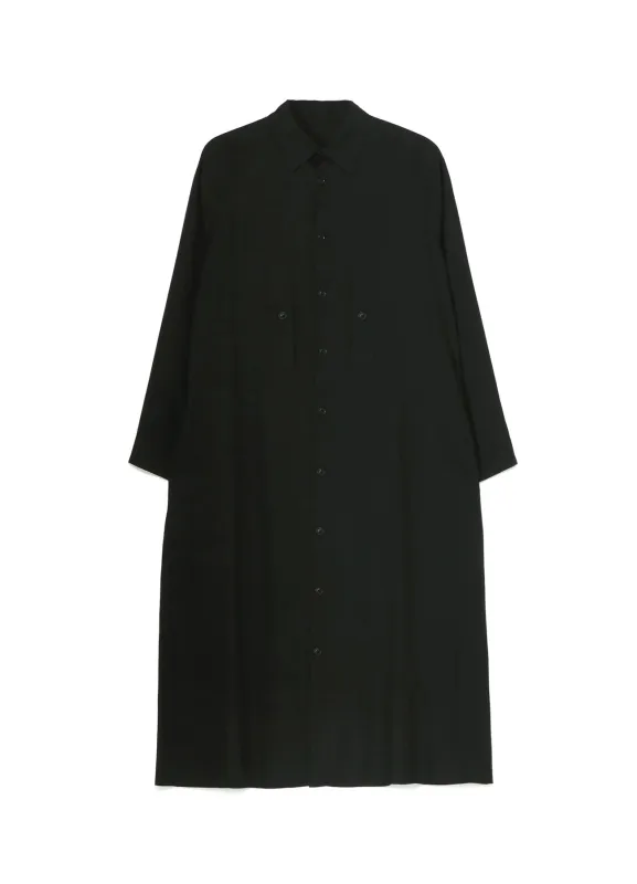 RY/LI SHEETING CHEST POCKET DRESS sold by Yohji Yamamoto