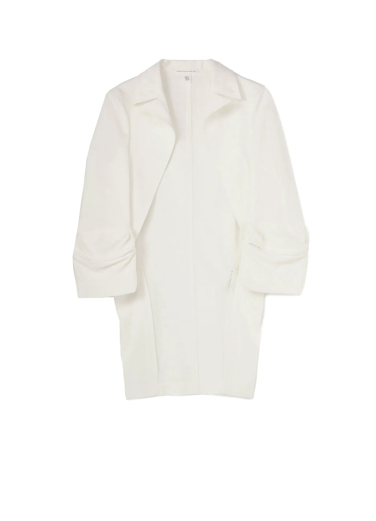 COTTON LINEN GABARDINE POCKET SLEEVE TAILCOAT JACKET sold by Yohji Yamamoto