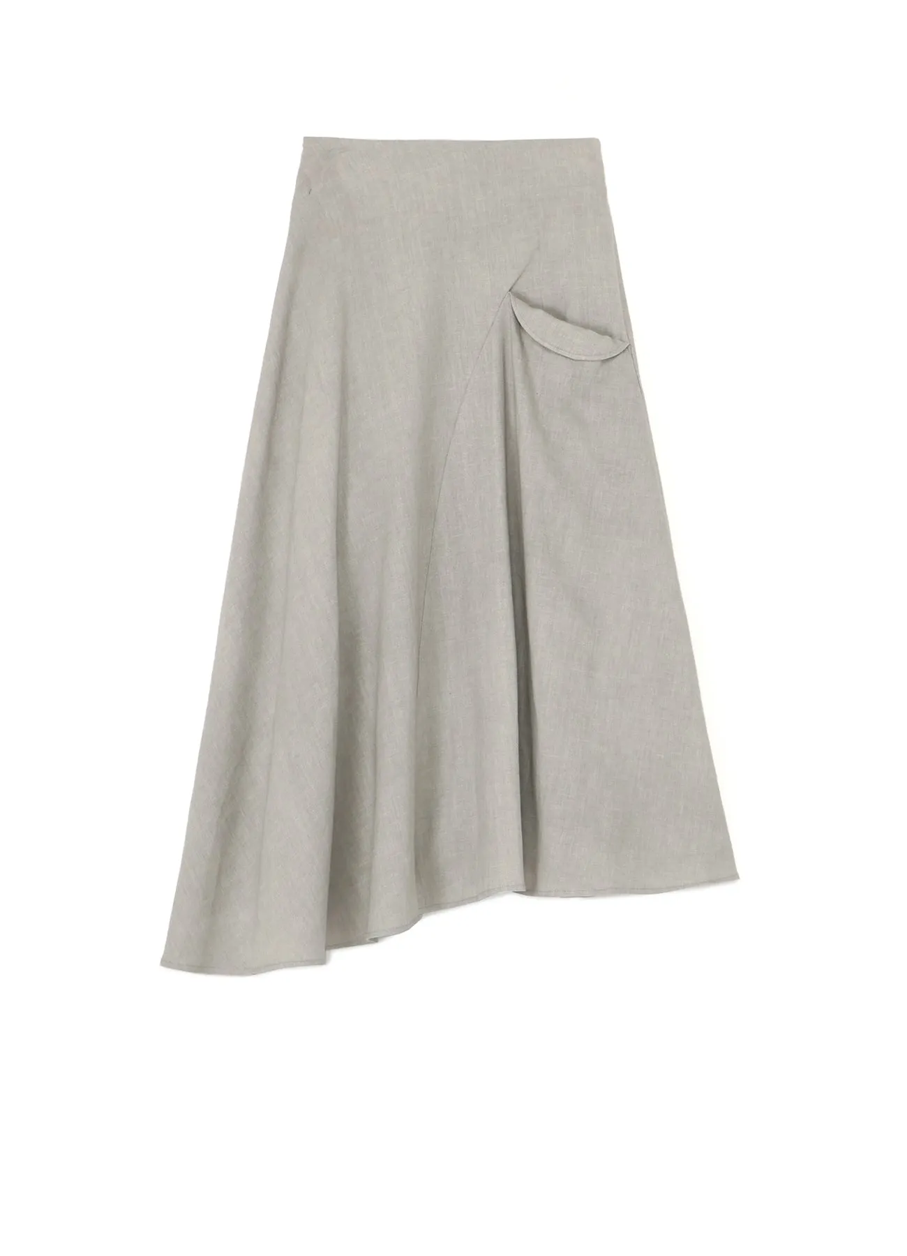 L/C INK DYED LIGHT DENIM LONG RIGHT SKIRT sold by Yohji Yamamoto