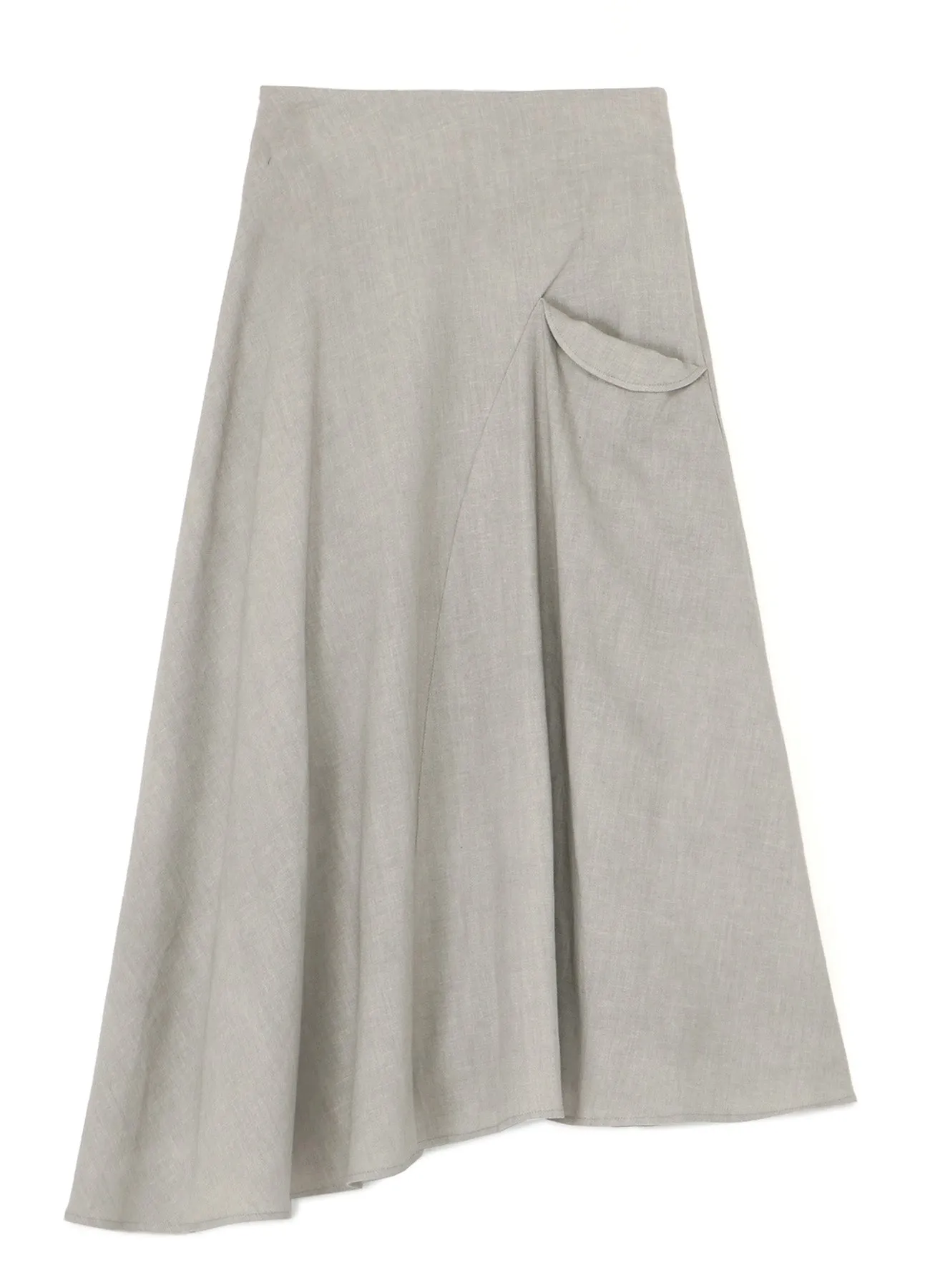 L/C INK DYED LIGHT DENIM LONG RIGHT SKIRT sold by Yohji Yamamoto product image thumbnail 2