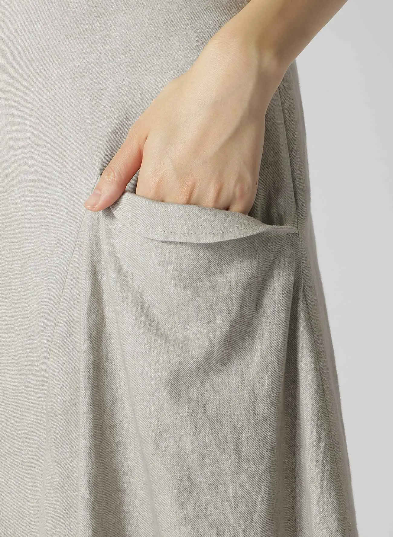 L/C INK DYED LIGHT DENIM LONG RIGHT SKIRT sold by Yohji Yamamoto product image thumbnail 5