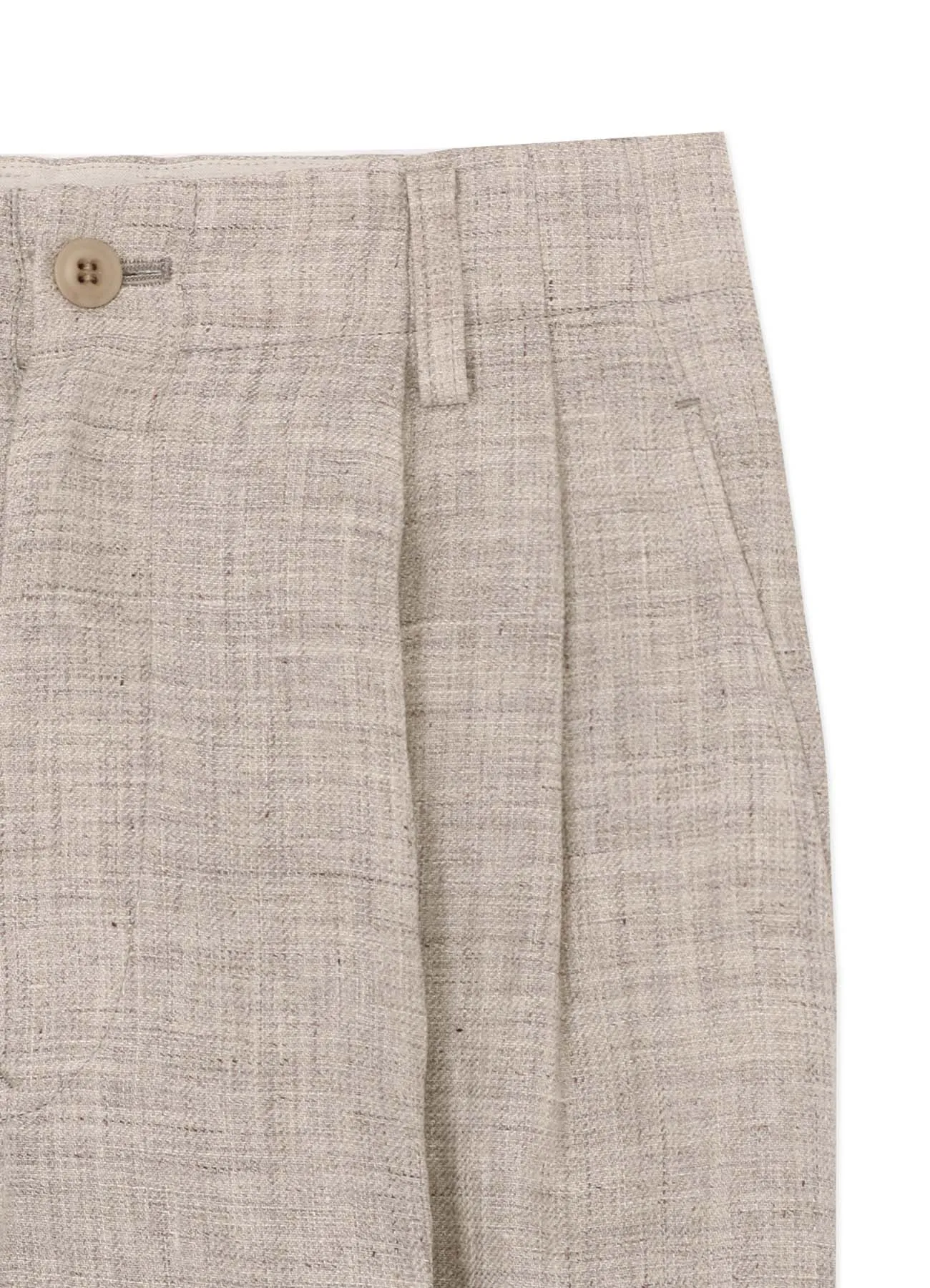 LINEN TWEED LACE UP HEM PANTS sold by Yohji Yamamoto product image thumbnail 4