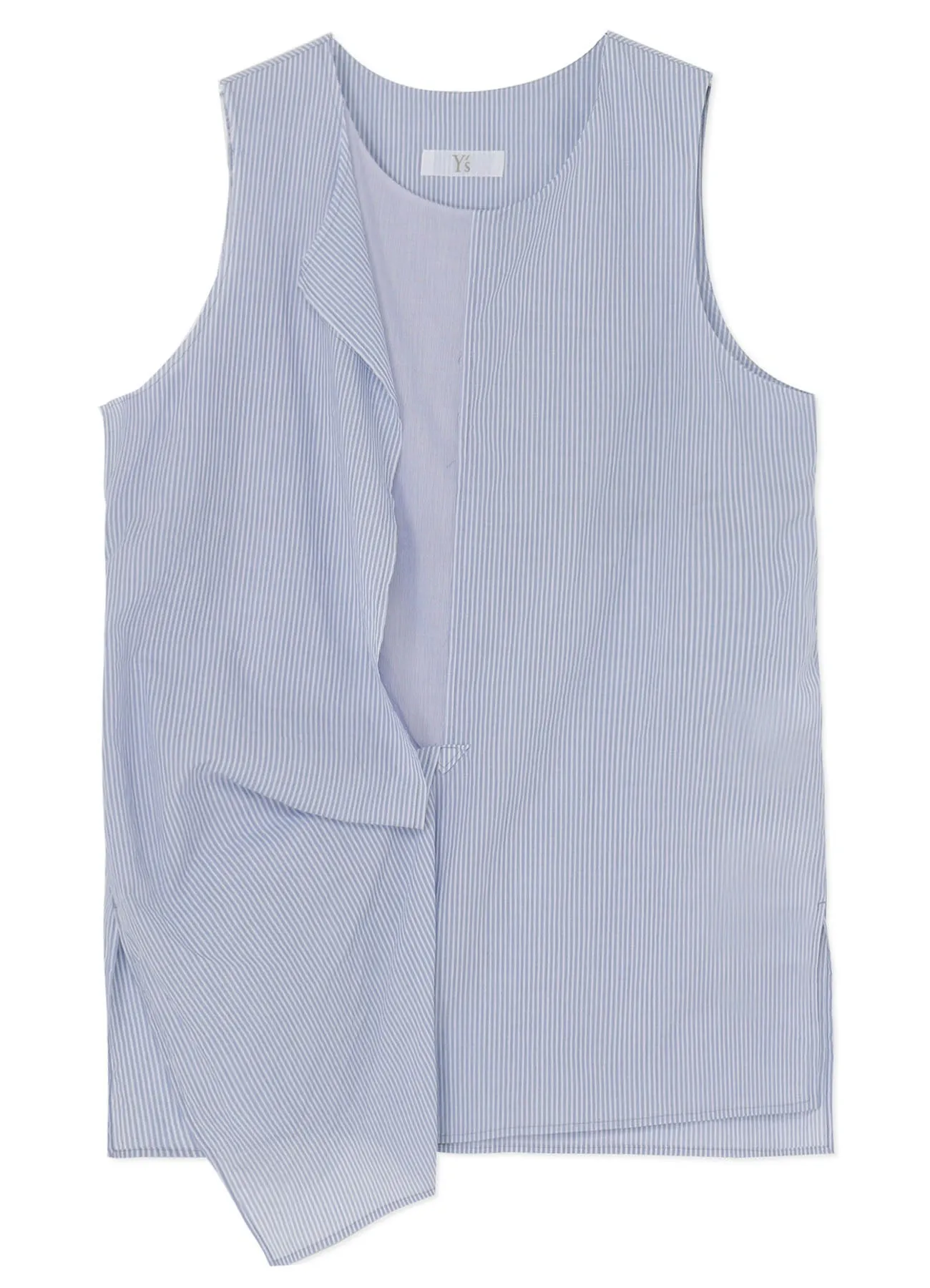 COTTON STRIPE FRONT DRAPE BLOUSE sold by Yohji Yamamoto product image thumbnail 2