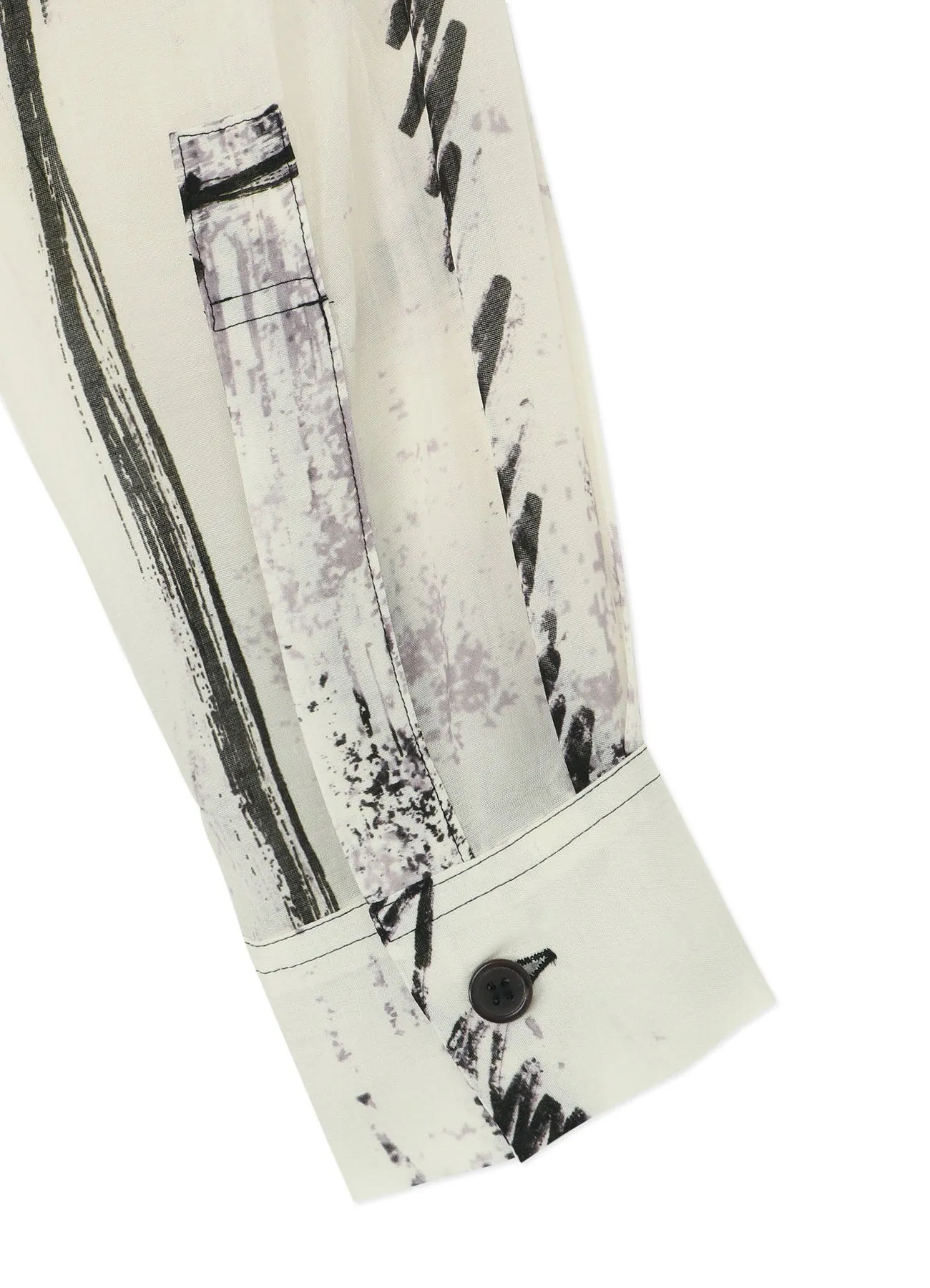 CU/ LAWN BLURRED CHECK BACK TIE BLOUSE sold by Yohji Yamamoto product image thumbnail 5