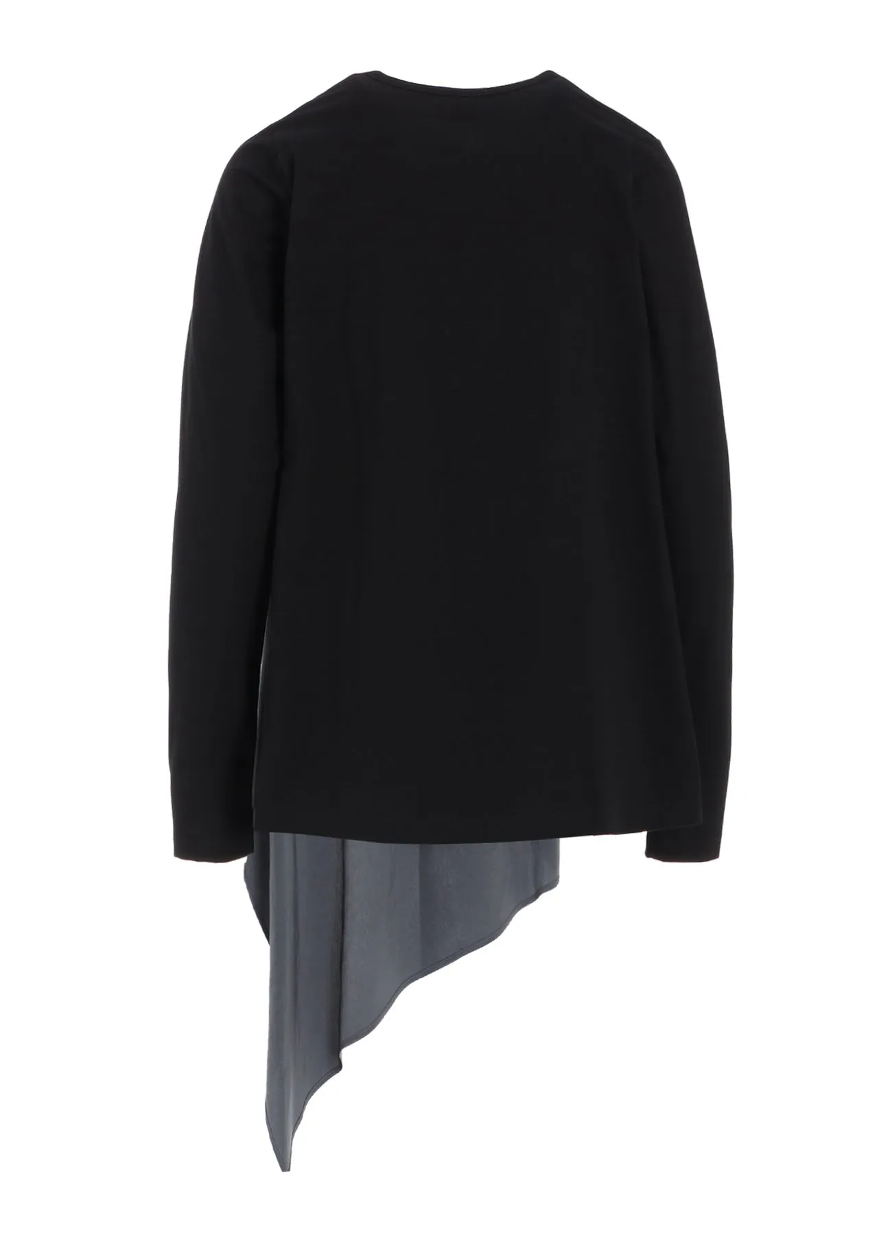 CREPE de CHINE/COTTON JERSEY COMBINATION LONG SLEEEVE T sold by Yohji Yamamoto product image thumbnail 4