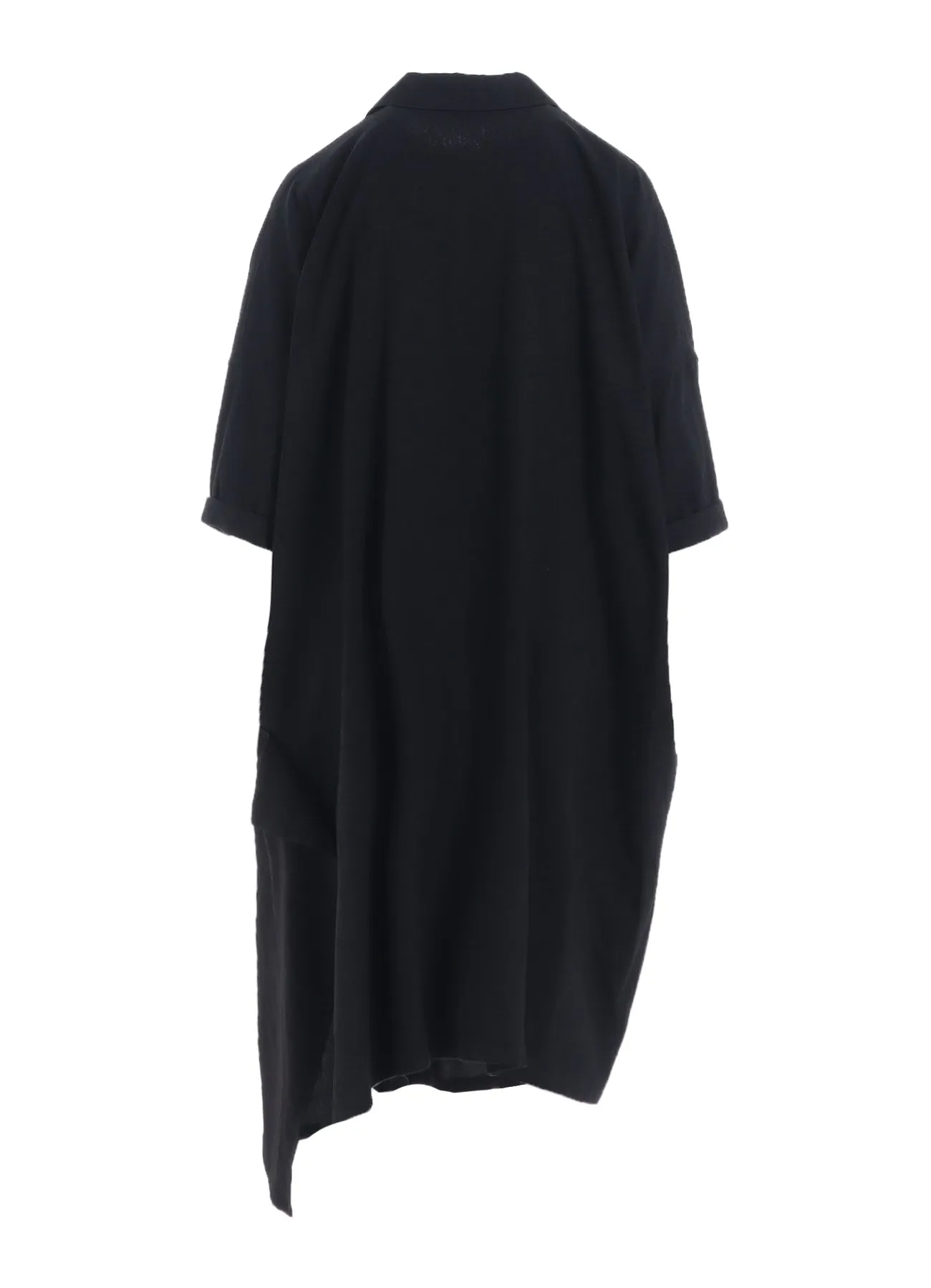 CREPE de CHINE/6oz DENIM ASYMMETRIC HALF SLEEVE DRESS sold by Yohji Yamamoto product image thumbnail 3