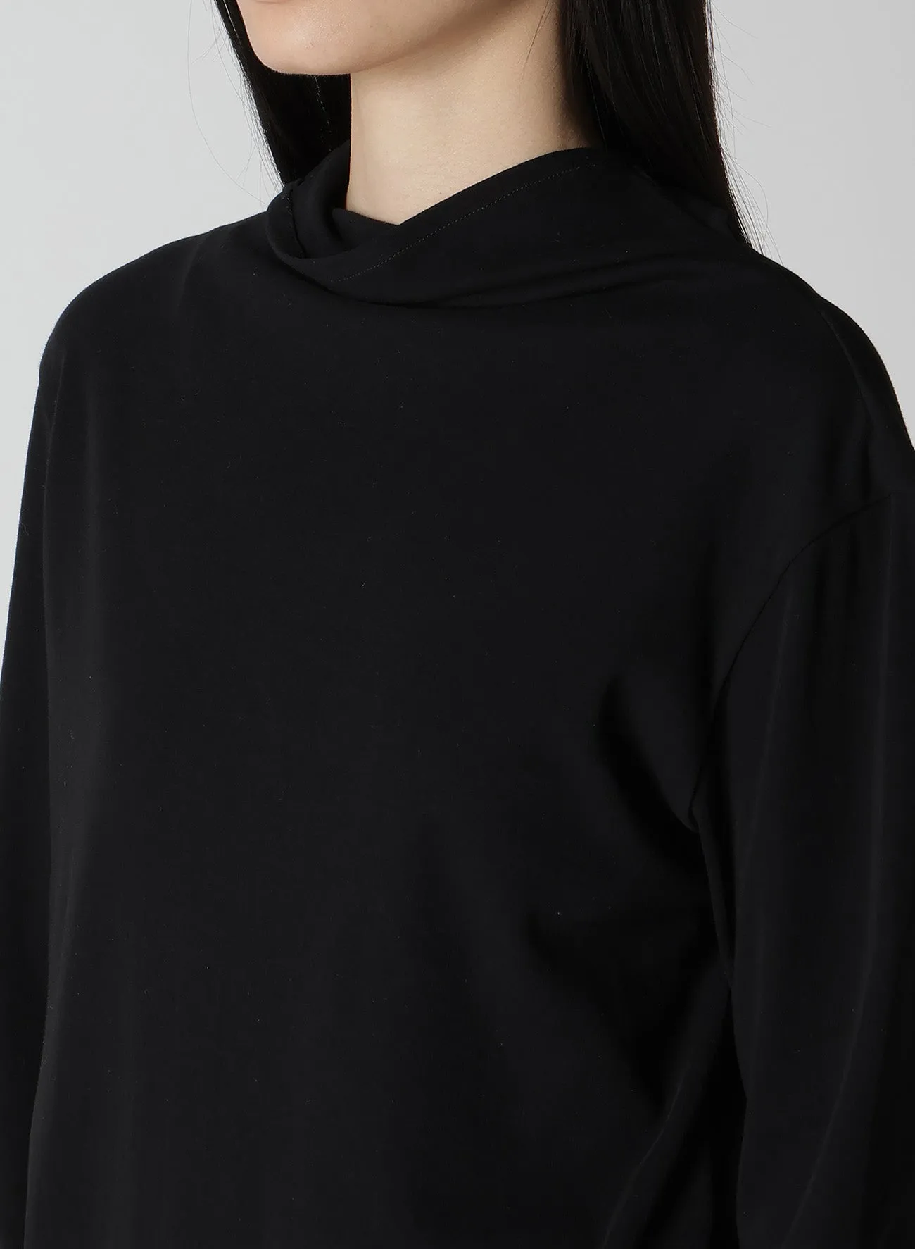 HARD-TWIST BACK BUTTON OFF-NECK T sold by Yohji Yamamoto product image thumbnail 5