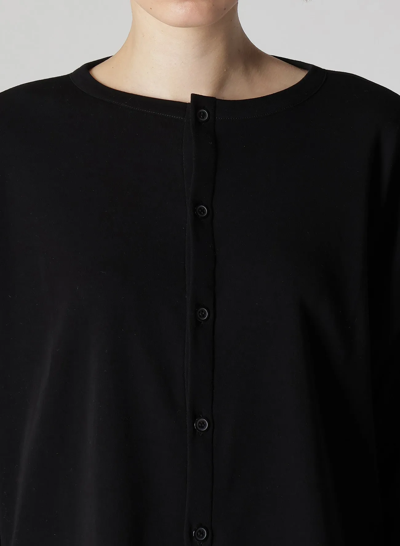 HARD-TWIST CROPPED ROUND NECK CARDIGAN sold by Yohji Yamamoto product image thumbnail 5