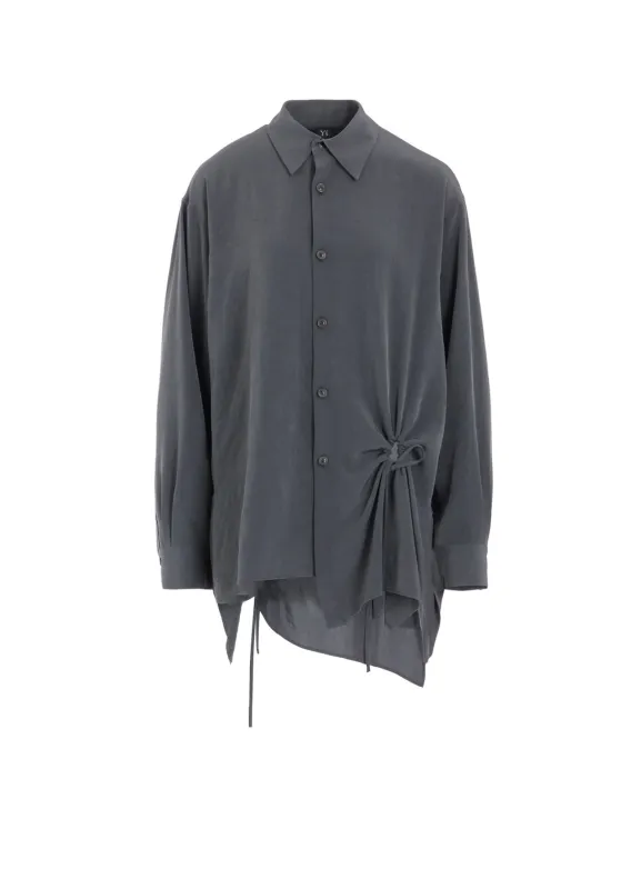 CREPE de CHINE CIRCLE GATHERED  BLOUSE sold by Yohji Yamamoto