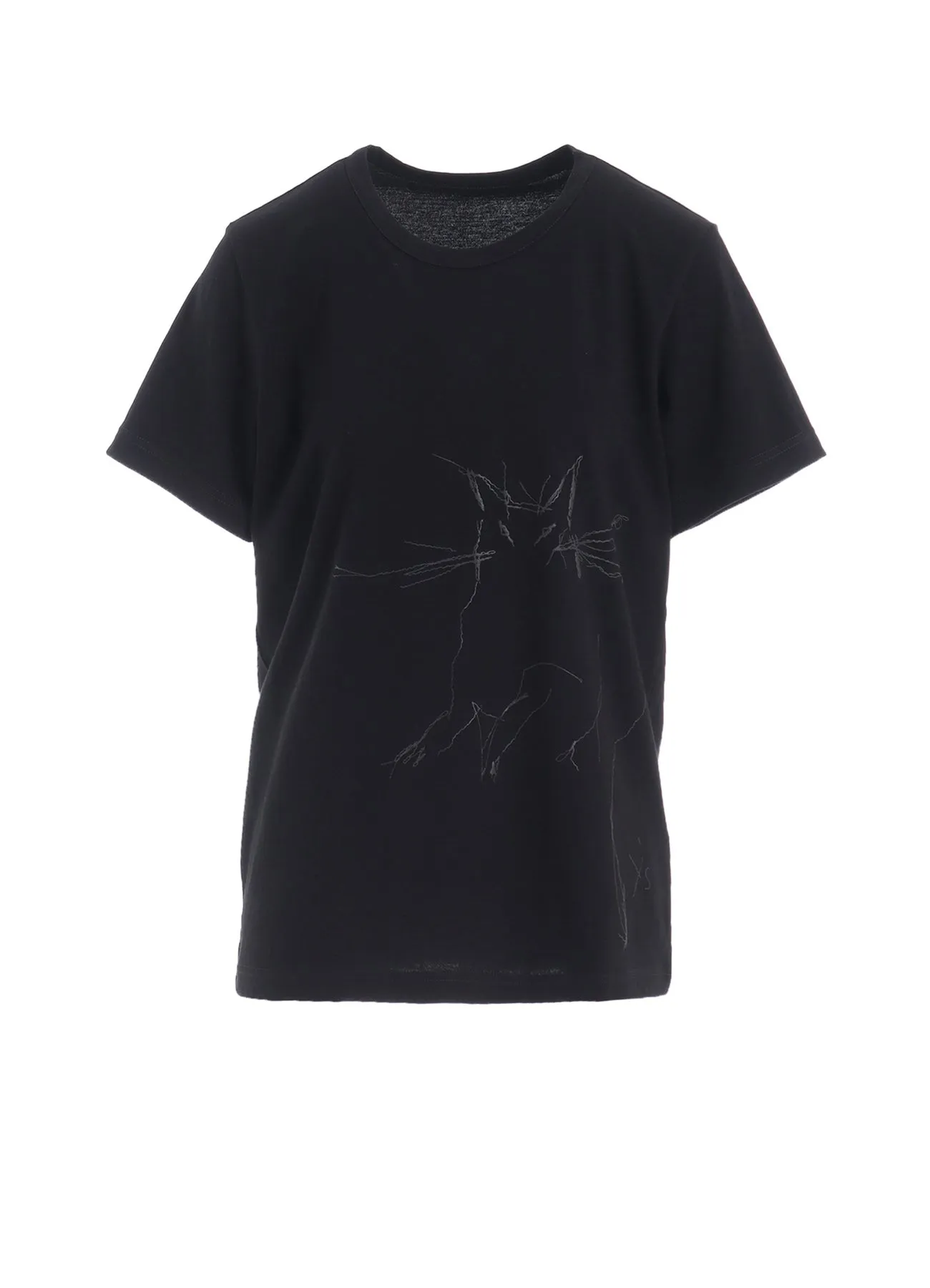 COTTON JERSEY ANIMAL PRINT ROUND NECK HALF SLEEVE T sold by Yohji Yamamoto