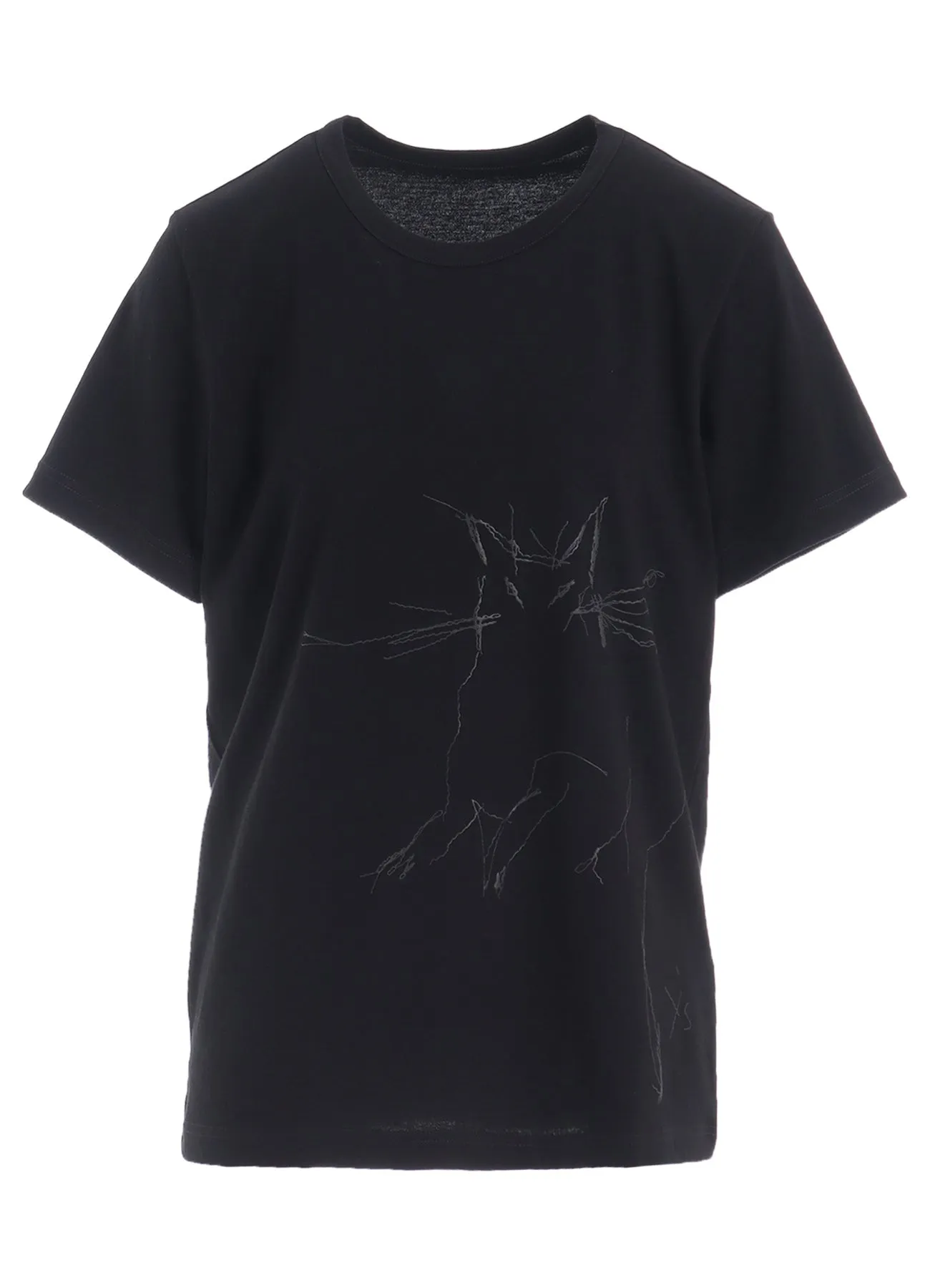 COTTON JERSEY ANIMAL PRINT ROUND NECK HALF SLEEVE T sold by Yohji Yamamoto product image thumbnail 2