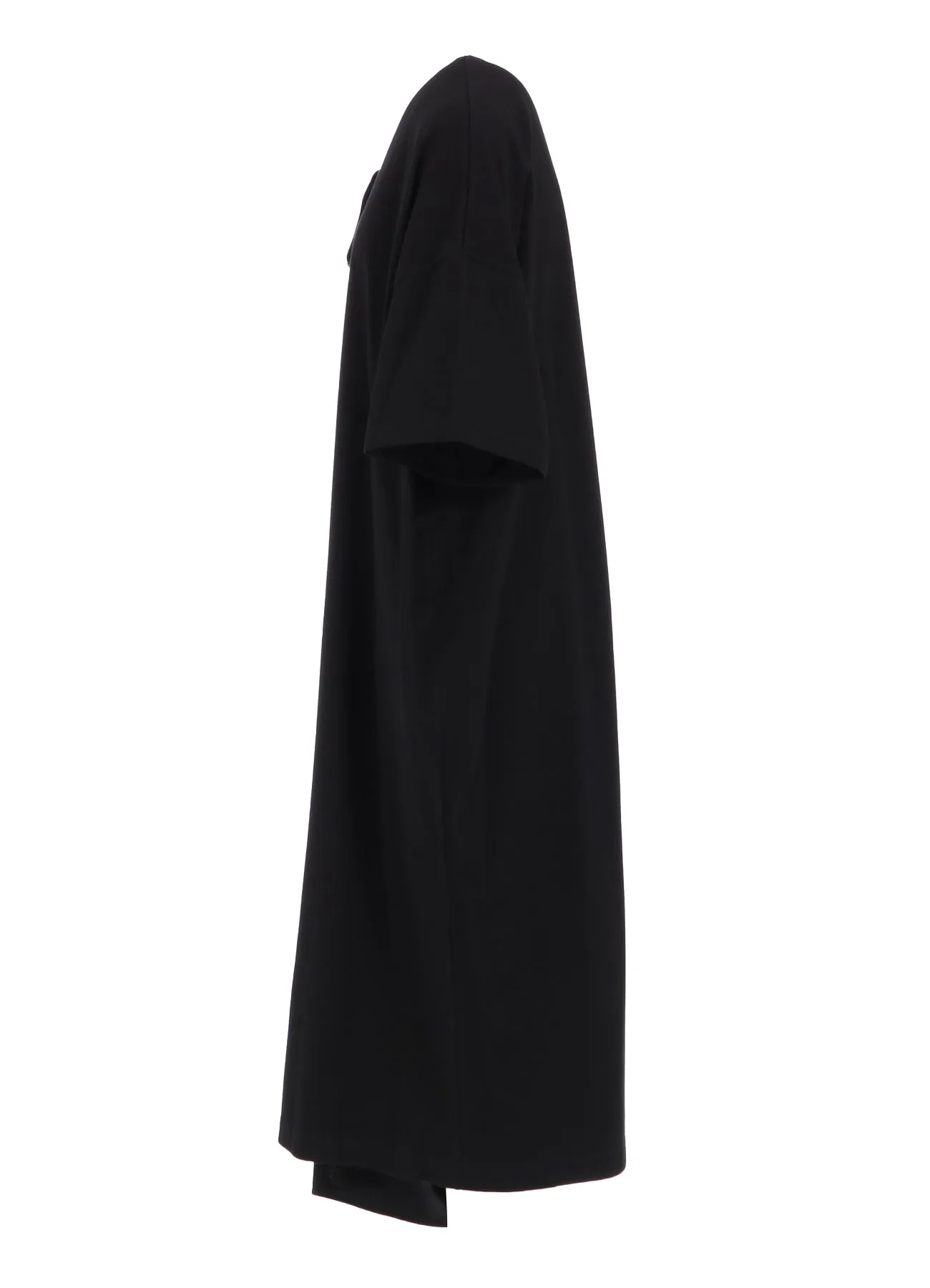 CREPE de CHINE/COTTON JERSEY COMBINATION HALF SLEEVE DRESS sold by Yohji Yamamoto product image thumbnail 3