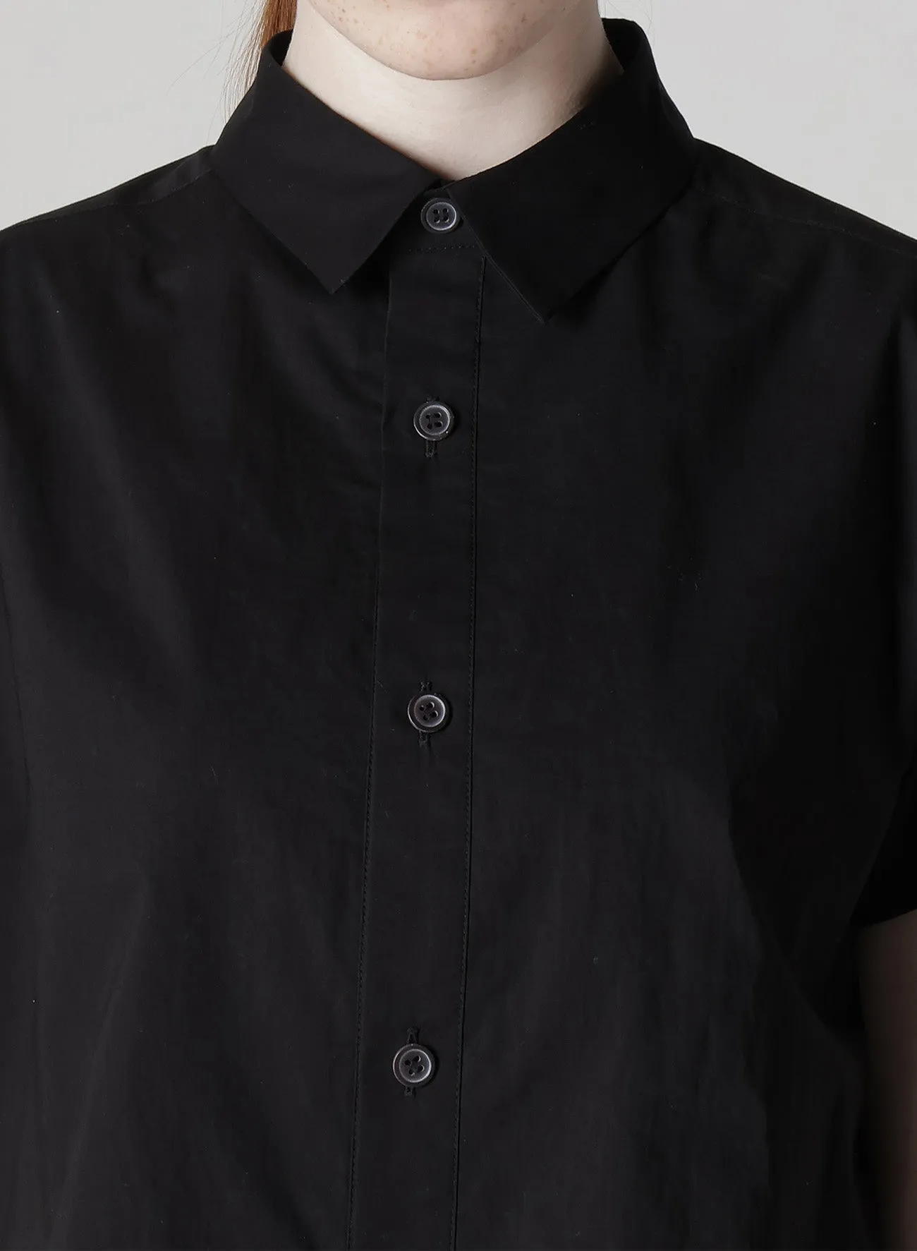 COTTON LAWN DOUBLE LAYERED FRONT HEM BLOUSE sold by Yohji Yamamoto product image thumbnail 5