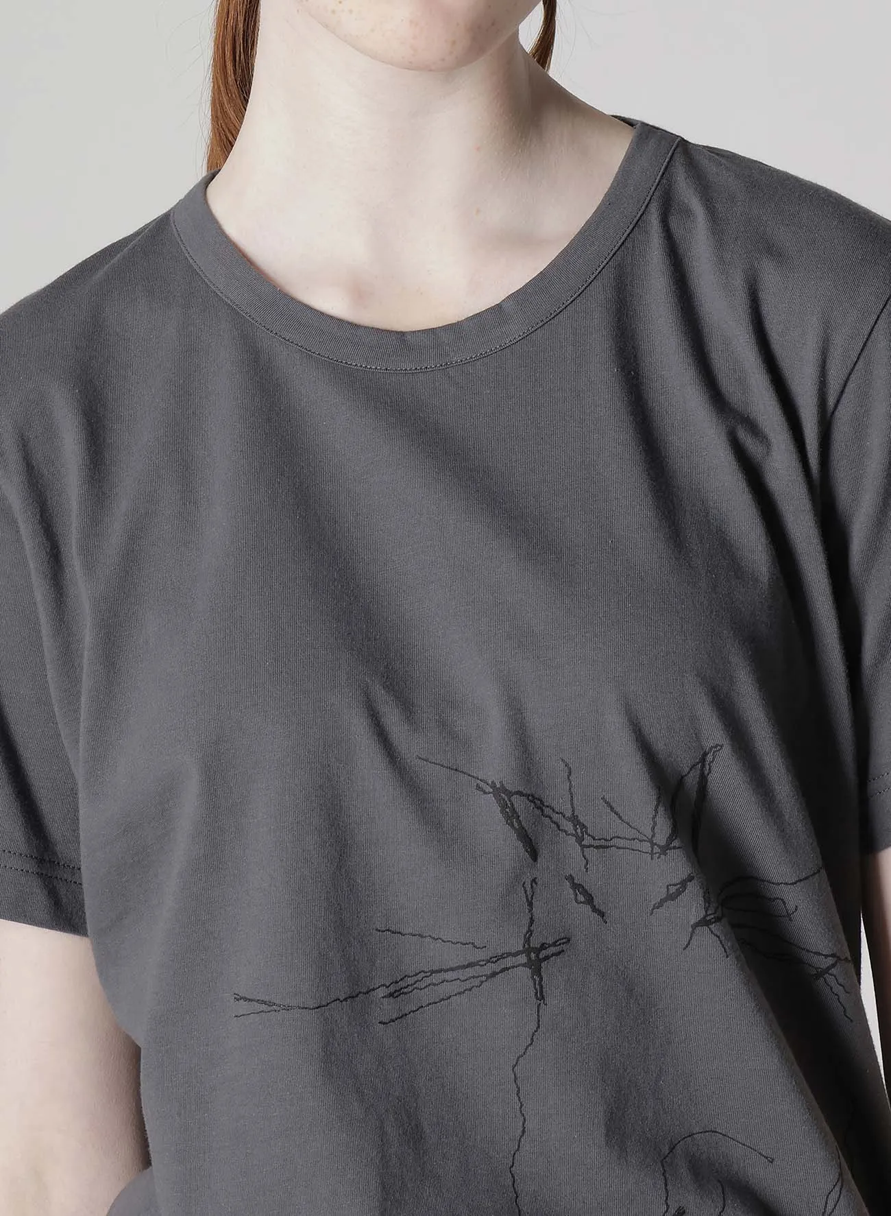 COTTON JERSEY ANIMAL PRINT ROUND NECK HALF SLEEVE T sold by Yohji Yamamoto product image thumbnail 5