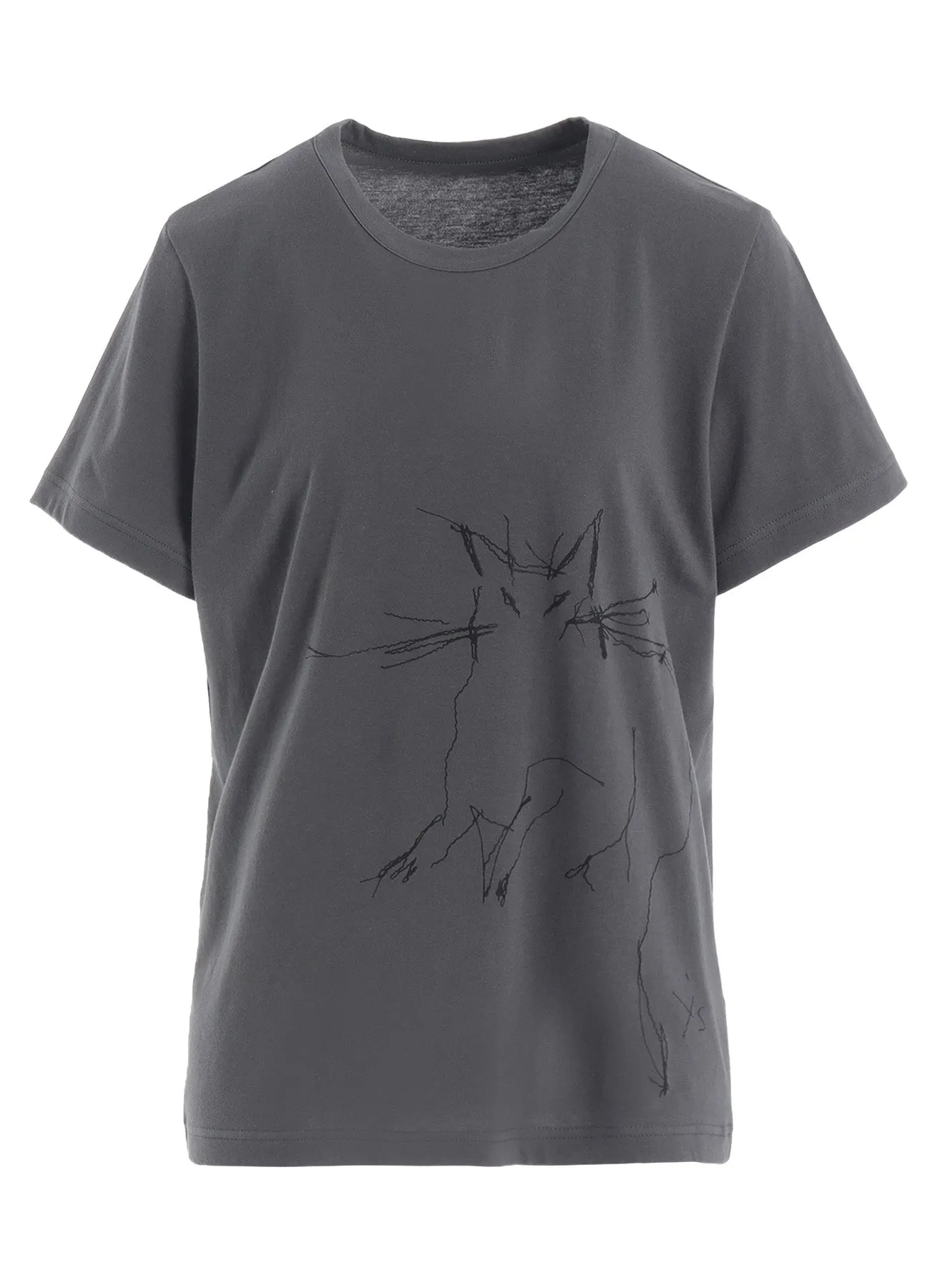 COTTON JERSEY ANIMAL PRINT ROUND NECK HALF SLEEVE T sold by Yohji Yamamoto product image thumbnail 2