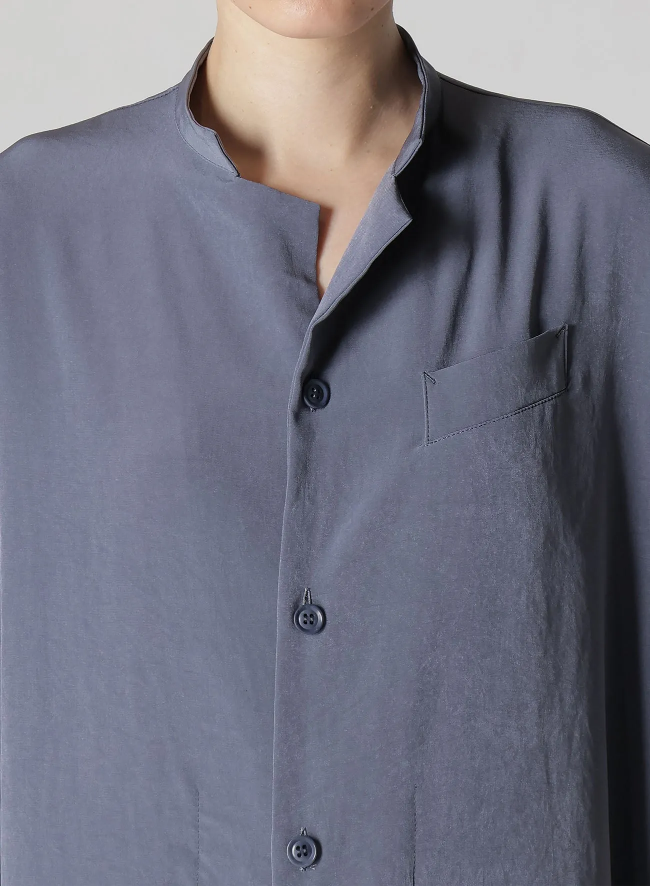 CREPE de CHINE HALF SLEEVE BOX SHIRT DRESS sold by Yohji Yamamoto product image thumbnail 5