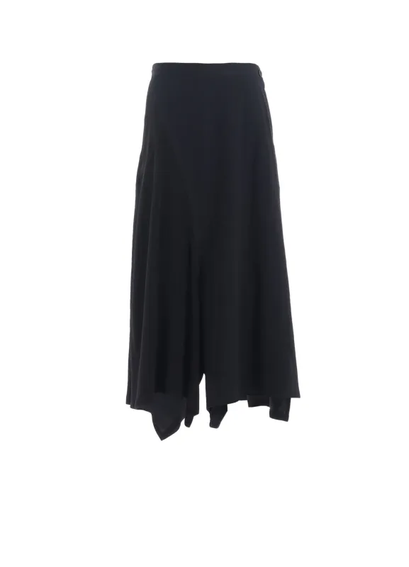 CREPE de CHINE/6oz DENIM RIGHT DART FLARE PANTS sold by Yohji Yamamoto