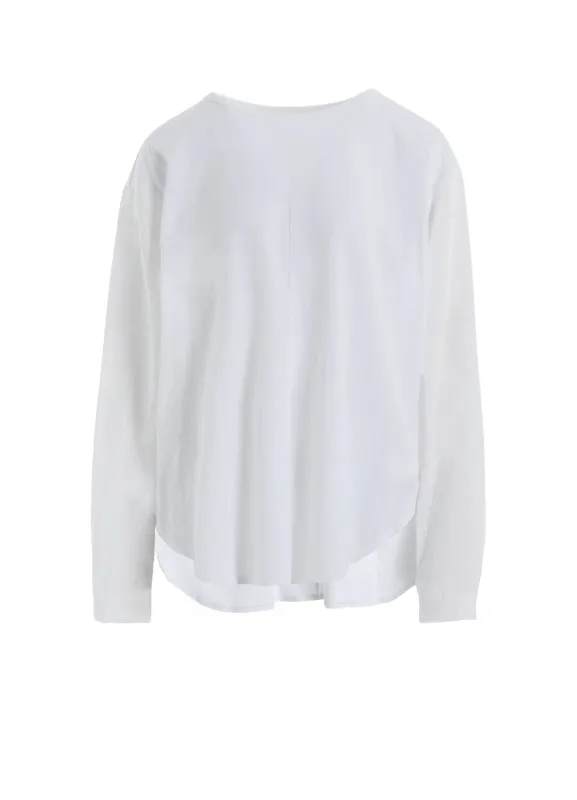 COTTON LAWN CUT&SEWN COMBINATION PULLOVER sold by Yohji Yamamoto