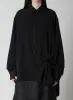 CREPE de CHINE CIRCLE GATHERED  BLOUSE sold by Yohji Yamamoto