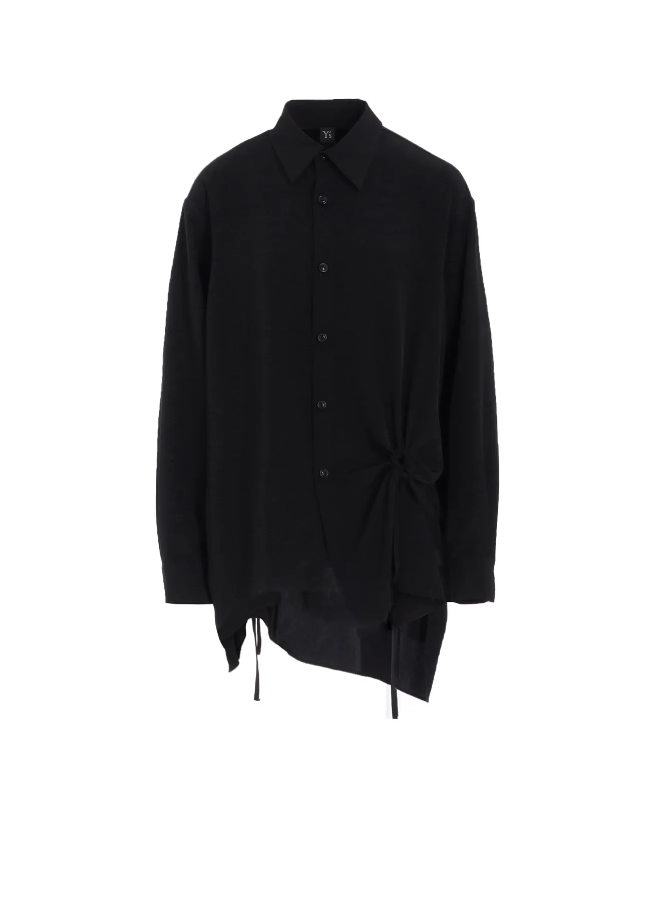 CREPE de CHINE CIRCLE GATHERED BLOUSE sold by Yohji Yamamoto