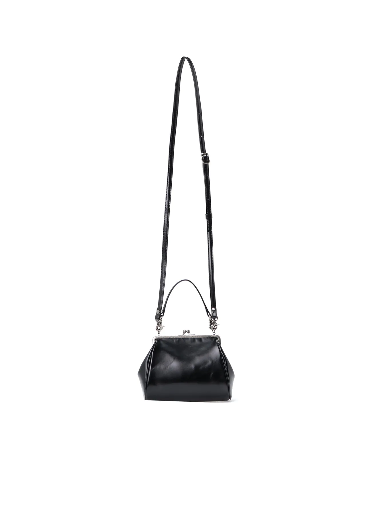 SEMI-MATTE LEATHER SHOULDER BAG W/ METAL CLASP sold by Yohji Yamamoto